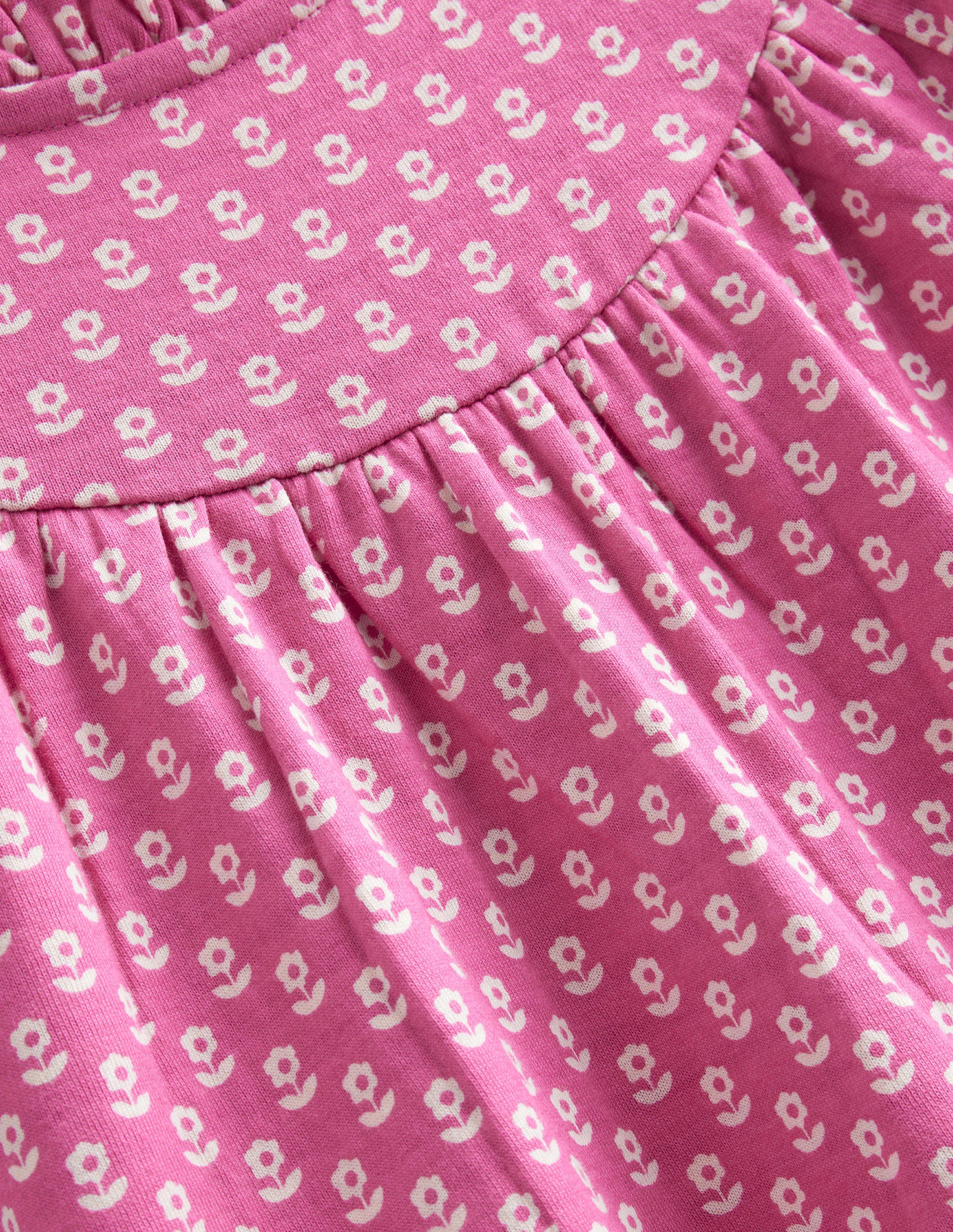Lightweight Sweat Dress-Sweet William Pink Flower - Image 3