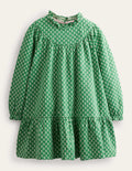 Leichtes Sweatshirtkleid-Berggrün, Blumen