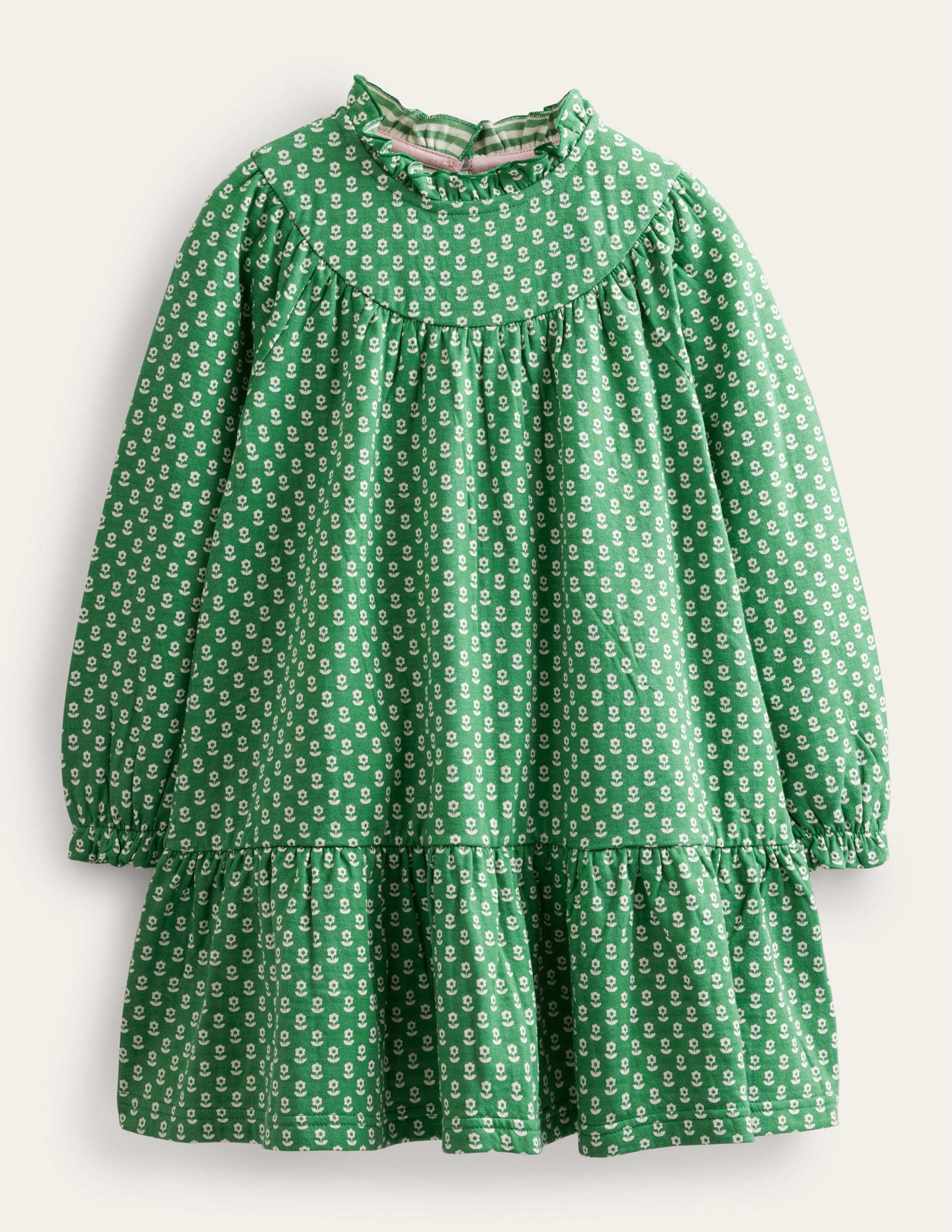 Leichtes Sweatshirtkleid-Berggrün, Blumen - Image 1