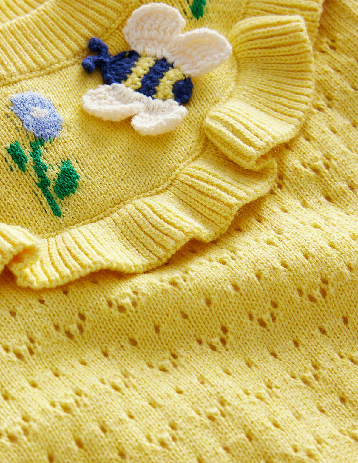 Pointelle-Strickoberteil-Zartes Zitronengelb - Image 3