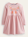 Robe aérienne en jersey-Papillon rose boto