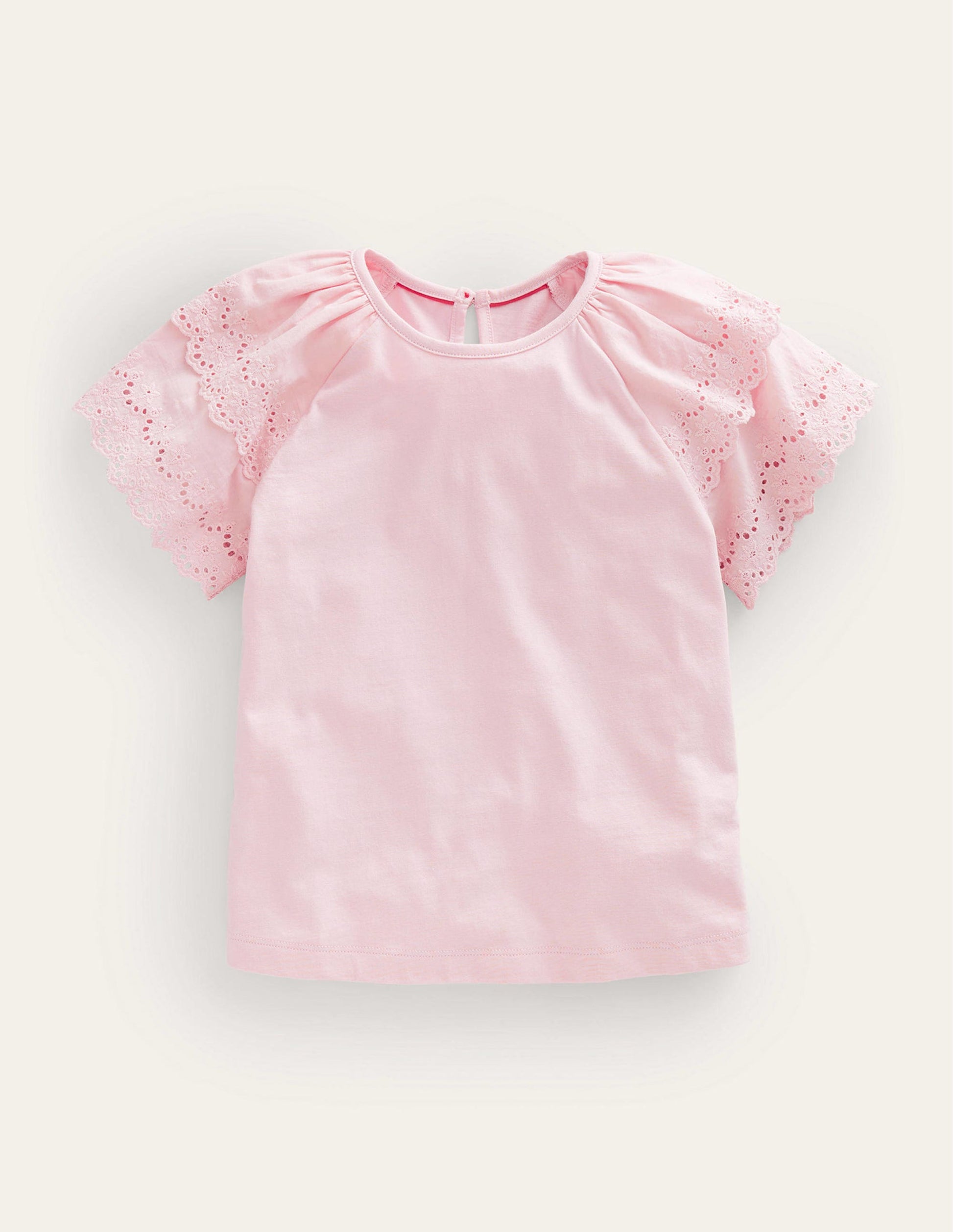 Mix-T-Shirt mit Stickerei-Delfinrosa-1