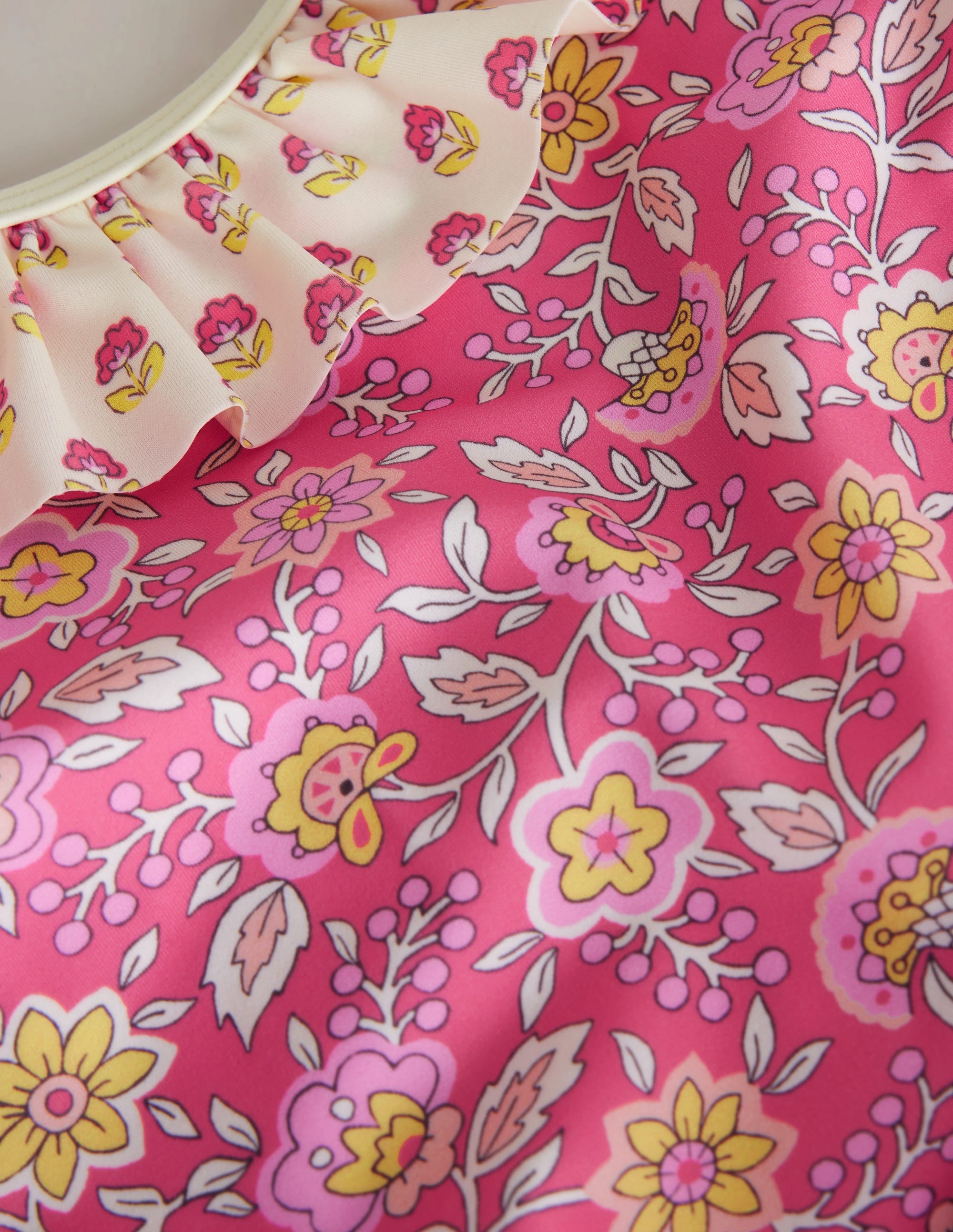 Maillot de bain à volants-Motif Floral Vine punch pêche - Image 3