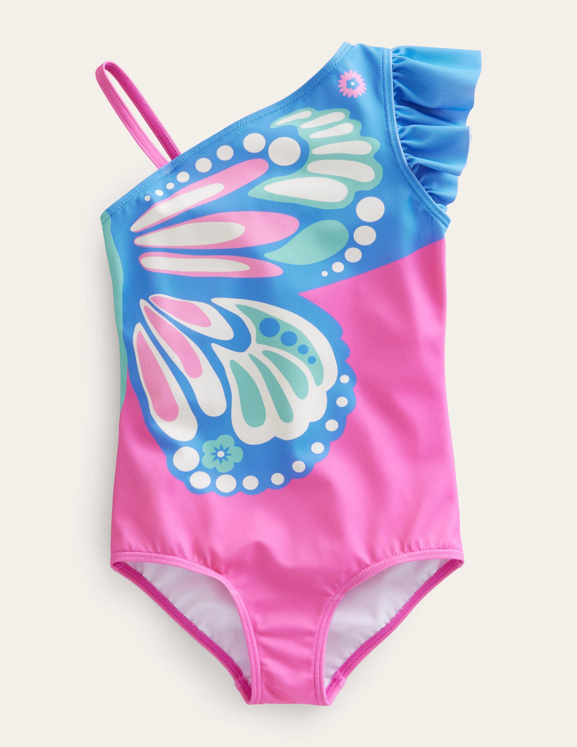 Maillot de bain à motif papillon-Rose angélique - Image 1