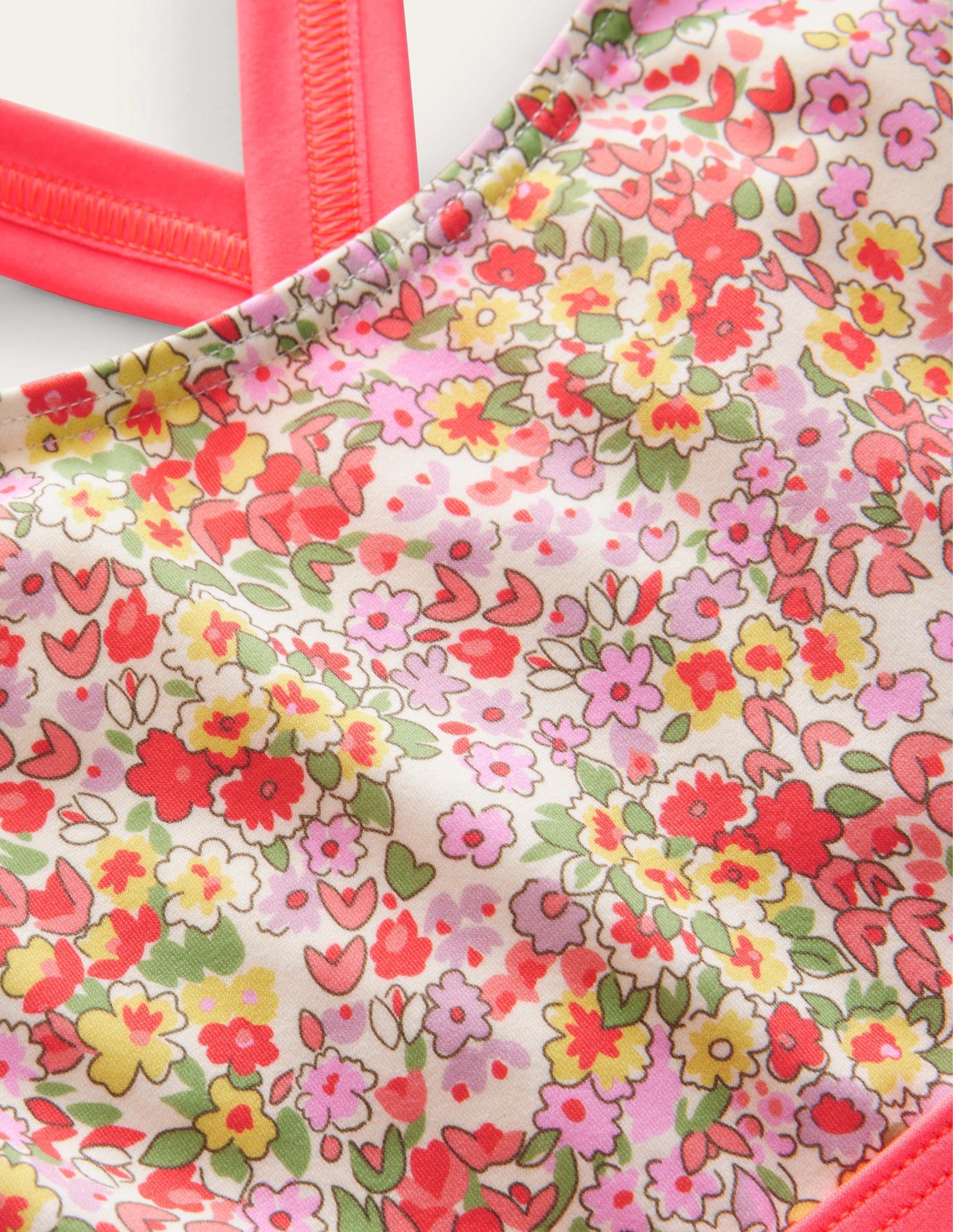 Haut de bikini à dos croisé-Motif floral Spring Time gousse de vanille - Image 3