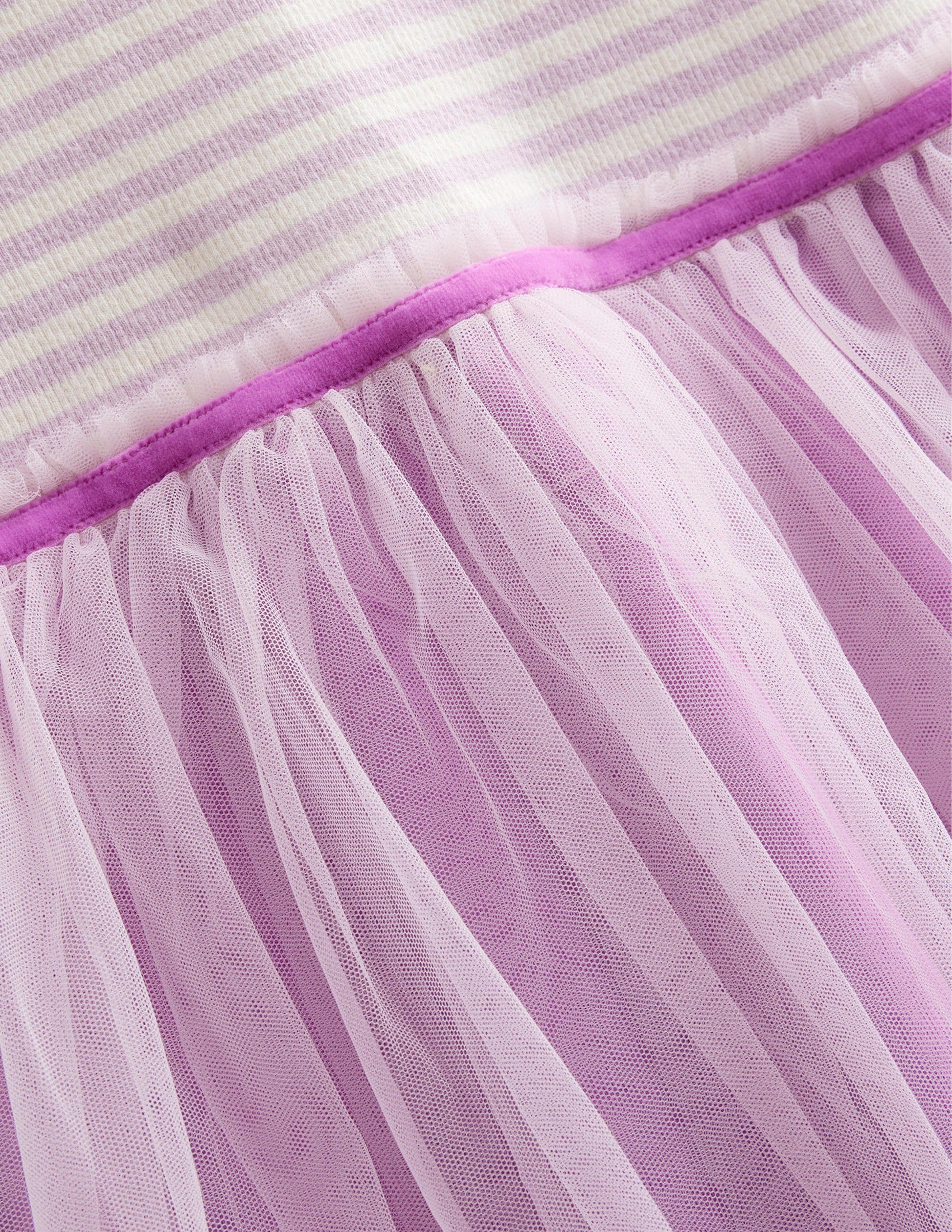 Kleid aus Jersey-Tüll-Mix-Hellviolett-3