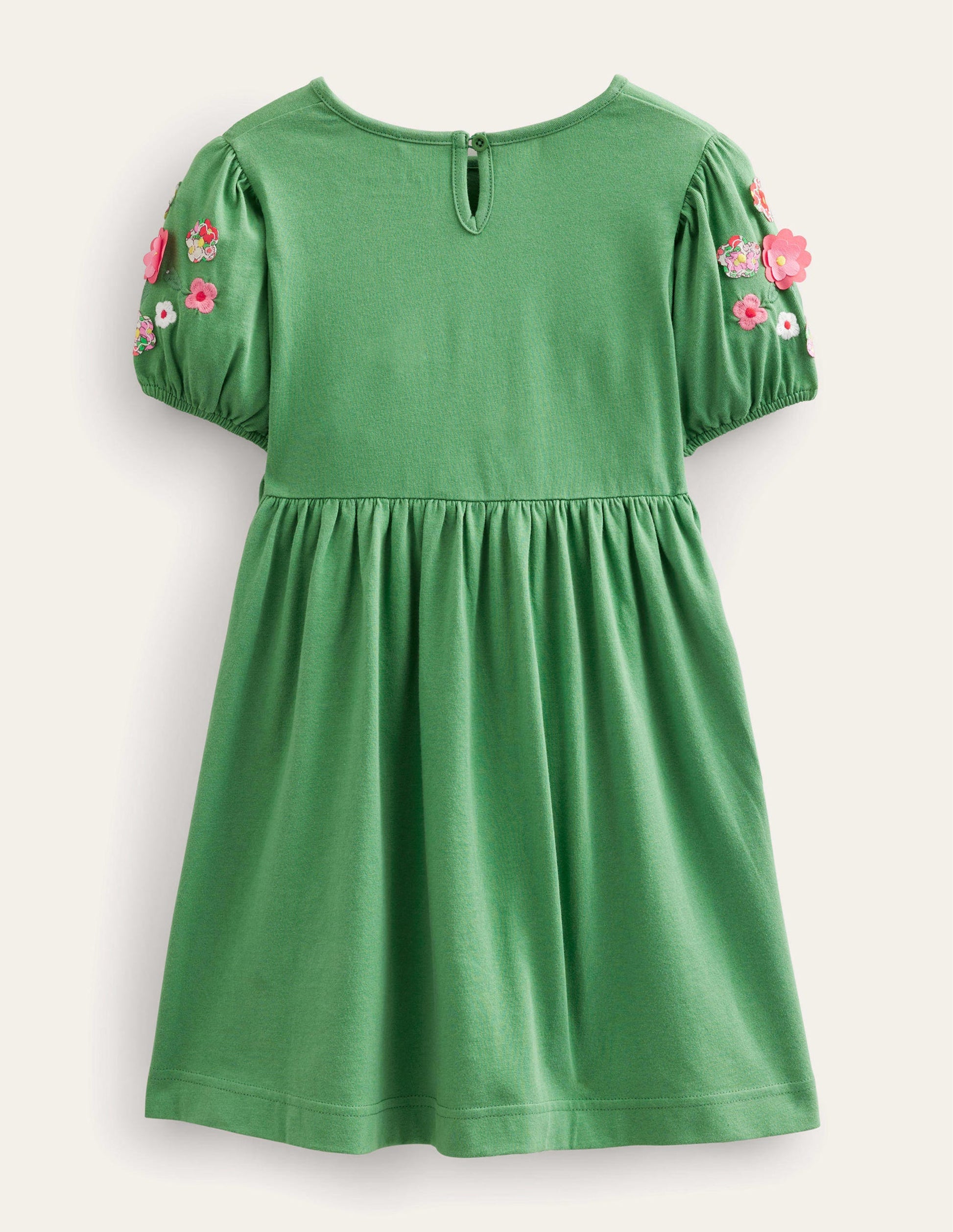 Jerseykleid mit Applikation-Dunkles Grasgrün, Pferde-2
