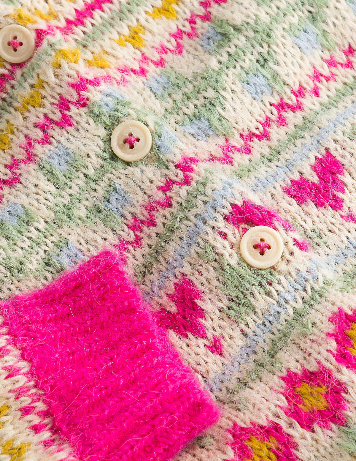 Flauschiger Fair-Isle-Cardigan-Bunt - Image 3