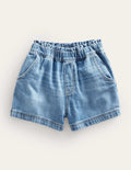 Shorts zum Hineinschlüpfen-Helles Vintageblau
