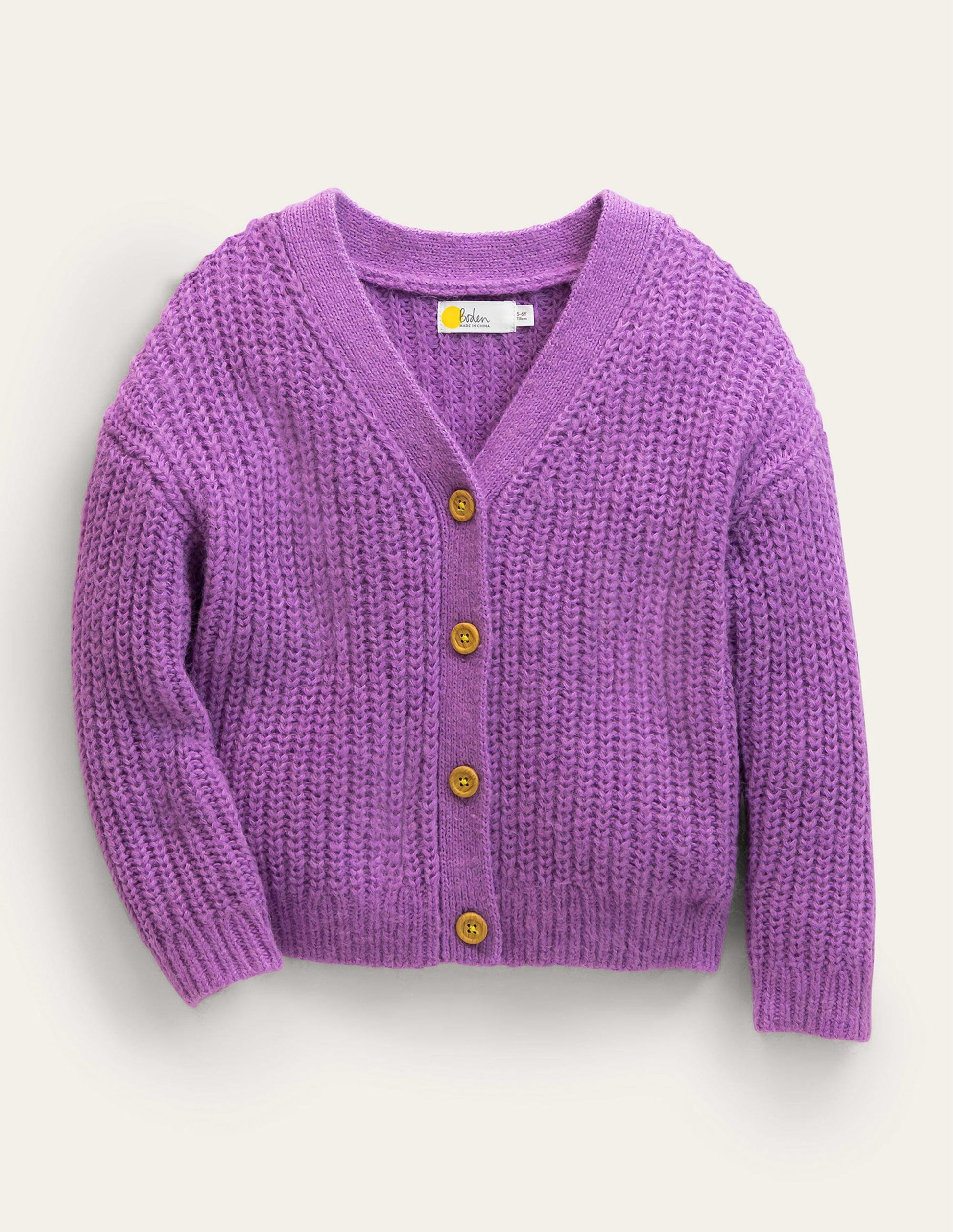 Flauschiger Cardigan-Lila-1