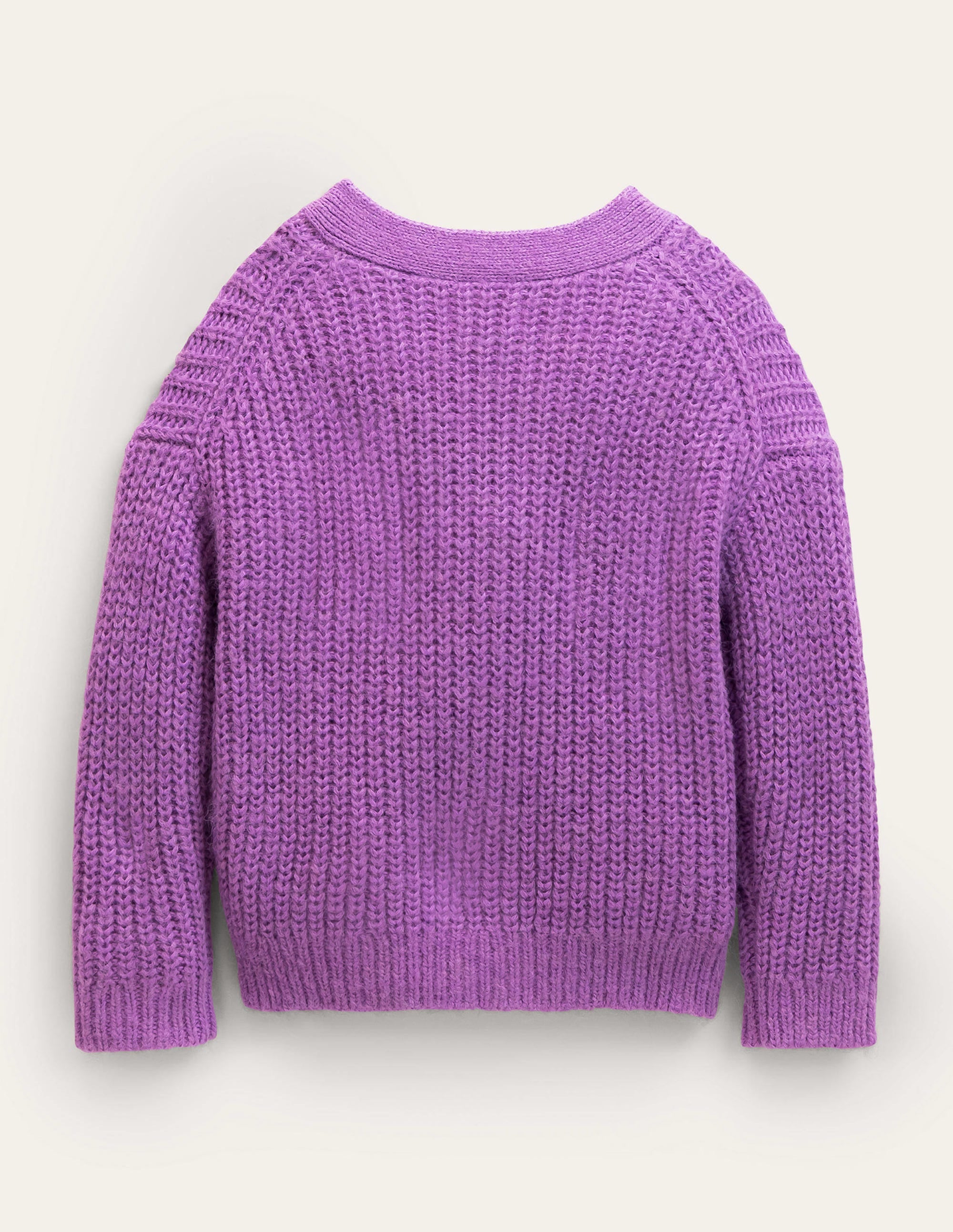 Flauschiger Cardigan-Lila - Image 2