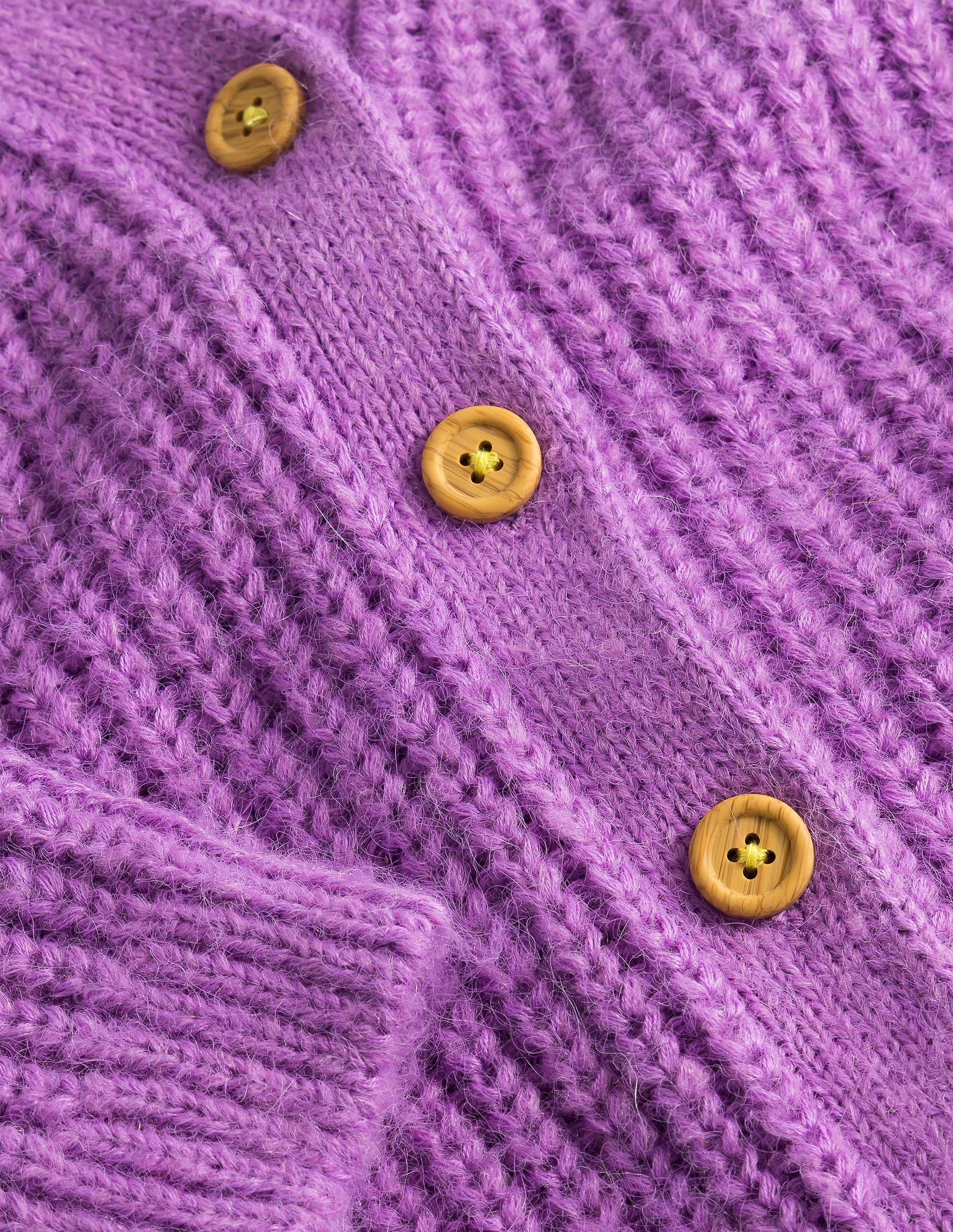 Flauschiger Cardigan-Lila - Image 3