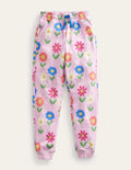 Gemusterte Jogginghose-Pastellrosa, Blumen