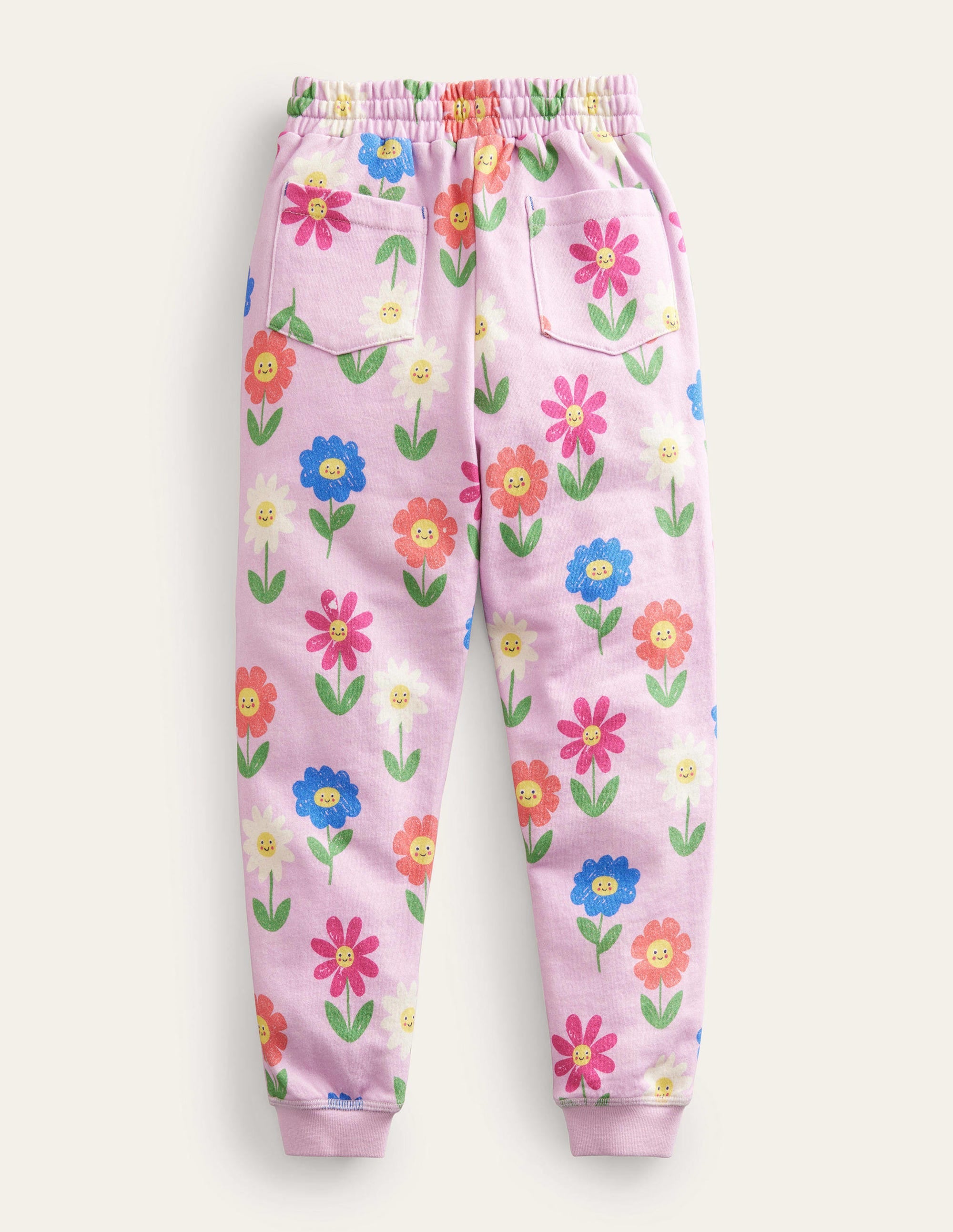 Gemusterte Jogginghose-Pastellrosa, Blumen - Image 2