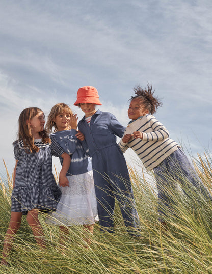 Pullover im maritimen Stil-Ecru Meliert, Gestreift-8