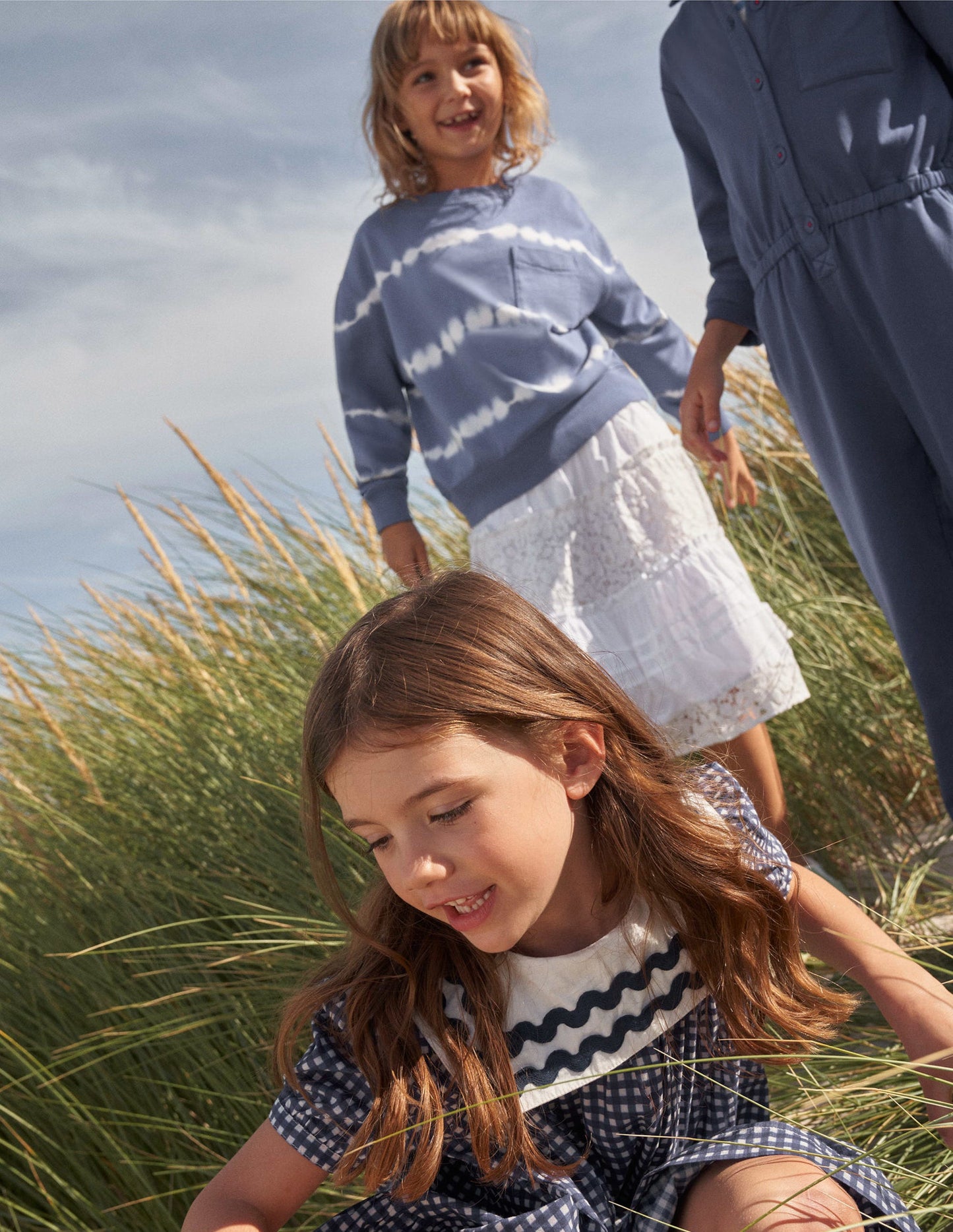 Pullover im maritimen Stil-Ecru Meliert, Gestreift