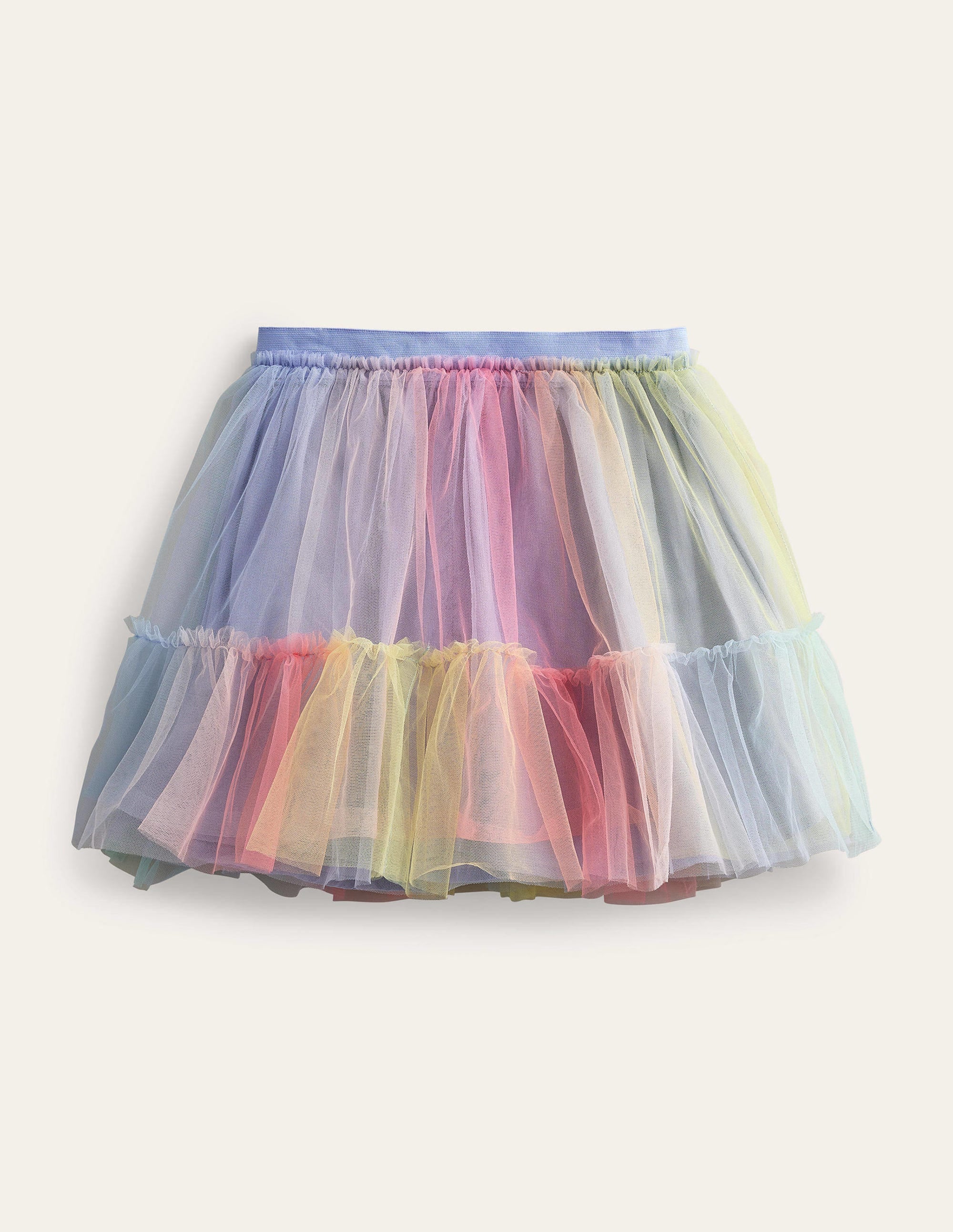 Jupe imprimée en tulle à volants-Dégradé - Image 2