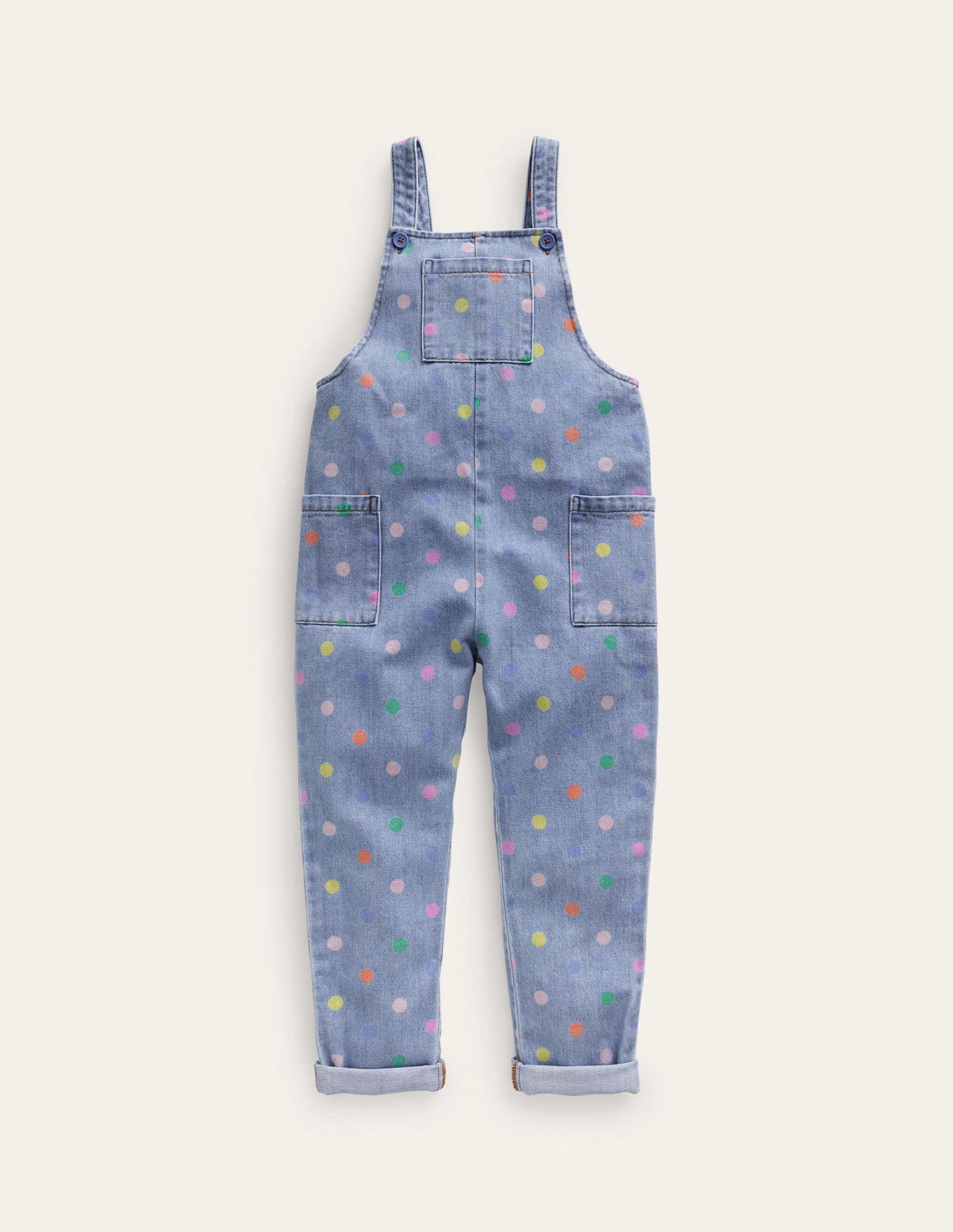 Salopette décontractée-Pois multi denim - Image 1