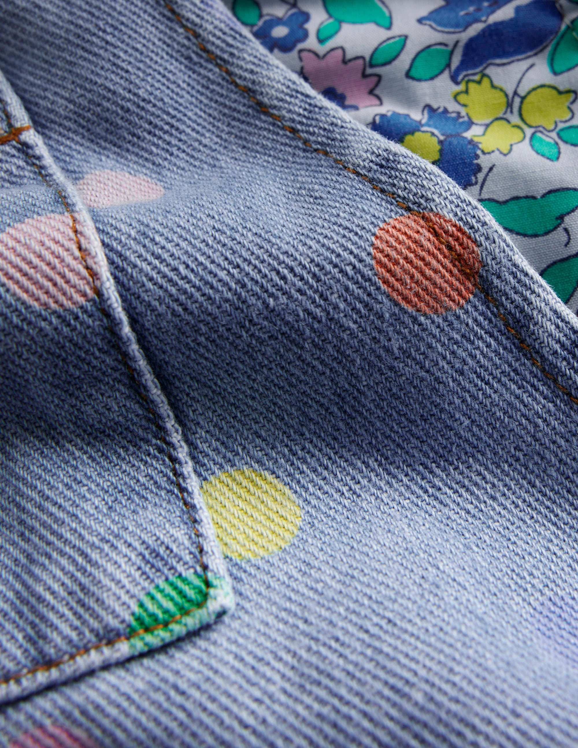 Salopette décontractée-Pois multi denim - Image 3