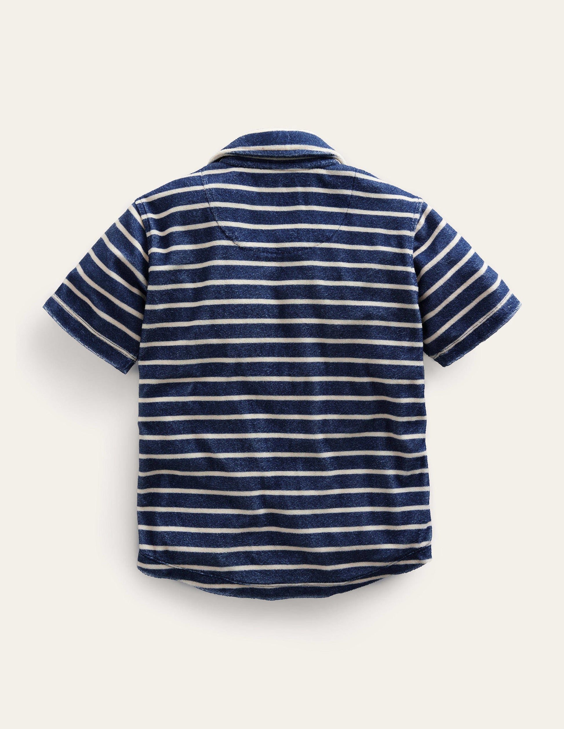 Frotteehemd-Schuluniform-Marineblau/Vanille-2