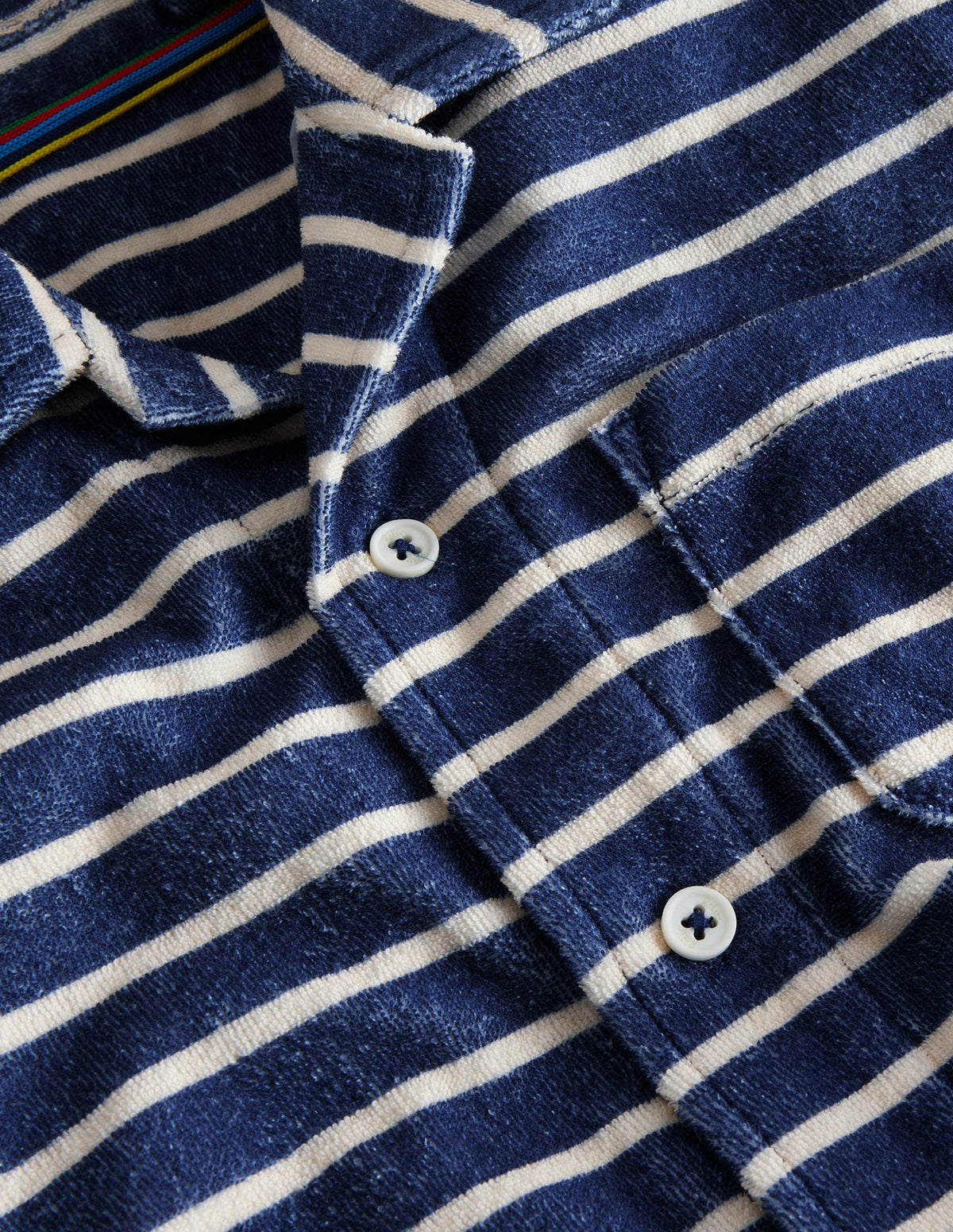 Frotteehemd-Schuluniform-Marineblau/Vanille-3