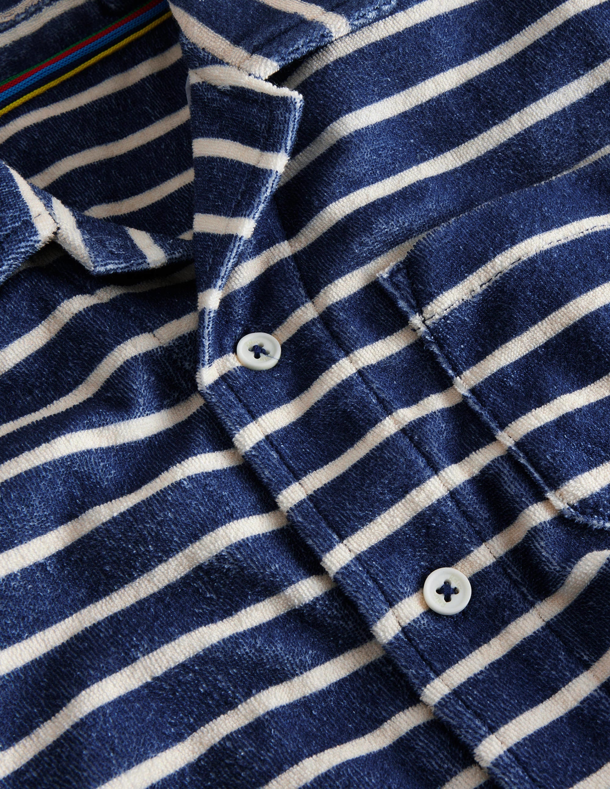 Frotteehemd-Schuluniform-Marineblau/Vanille - Image 3