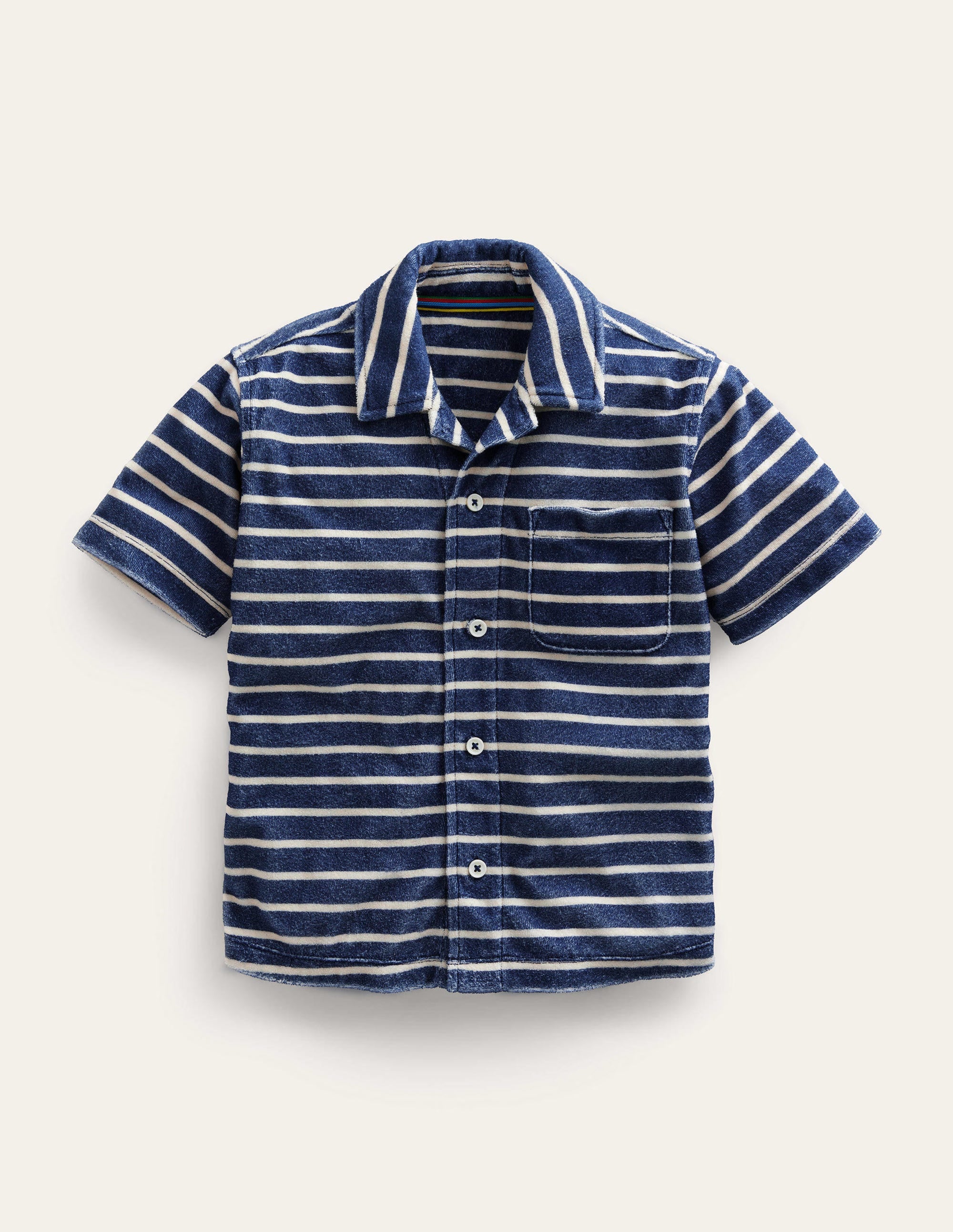 Frotteehemd-Schuluniform-Marineblau/Vanille - Image 1