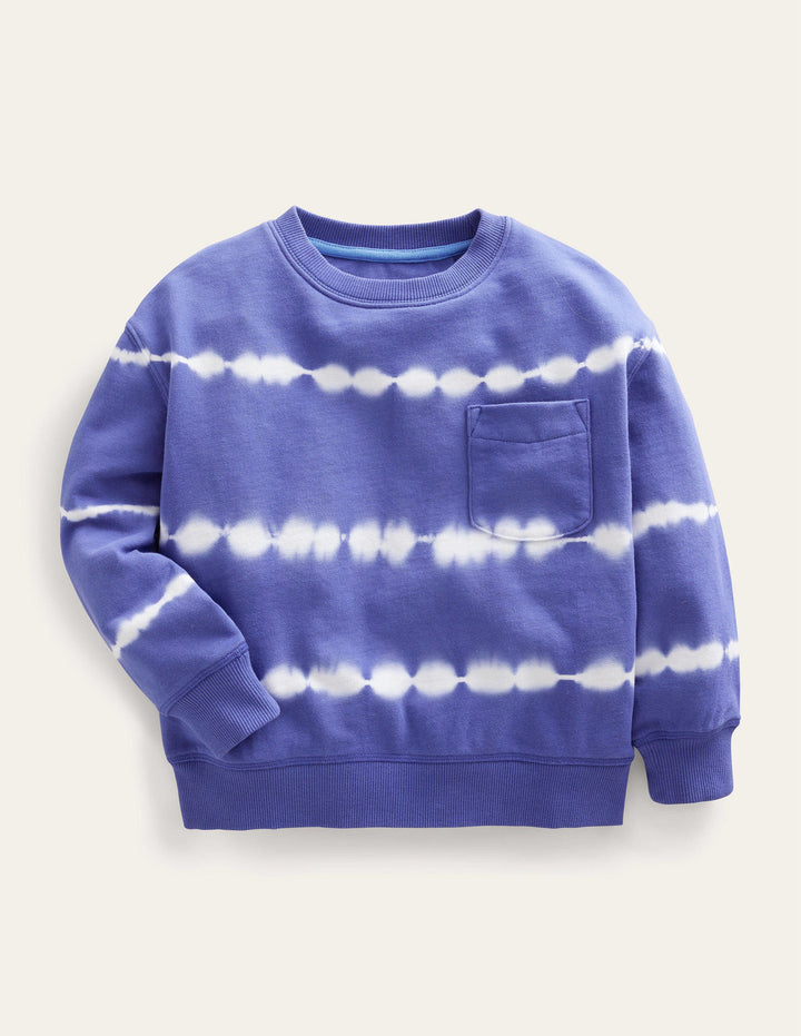 Tie Dye Sweatshirt-Blue/Ivory