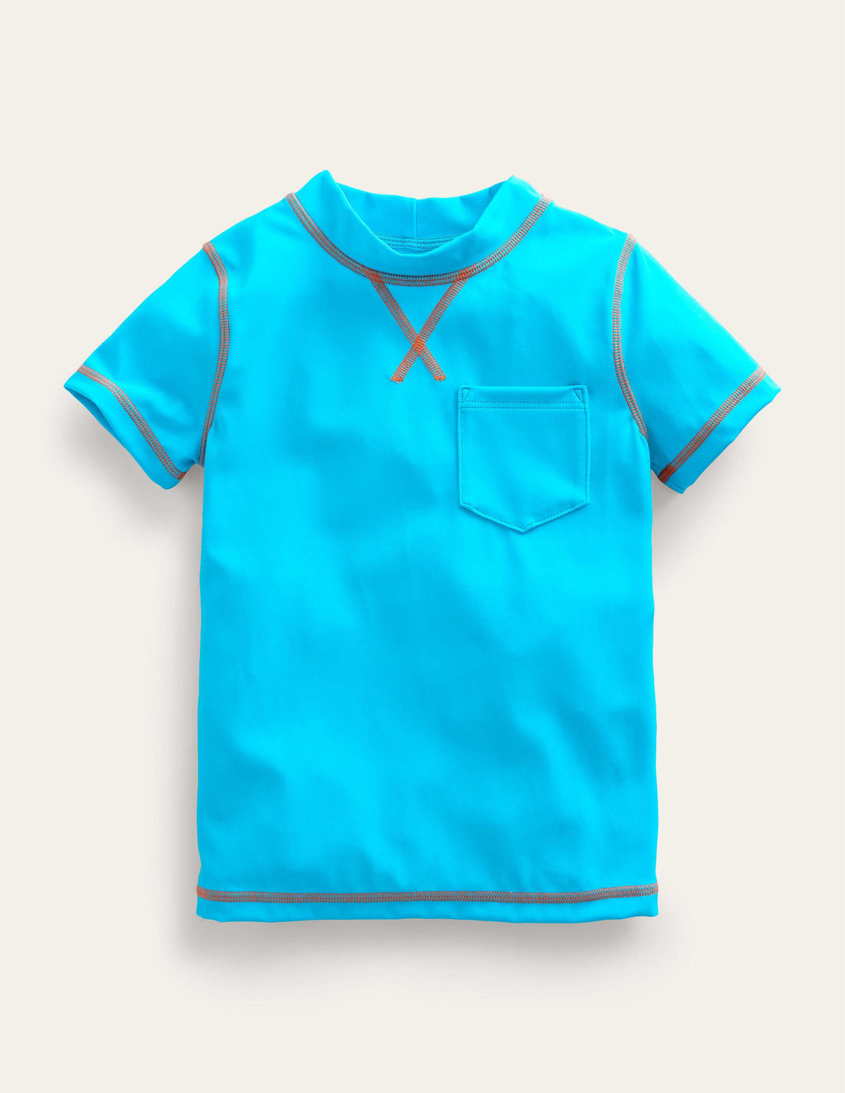Kurzärmliges Badeshirt-Karibikblau - Image 1