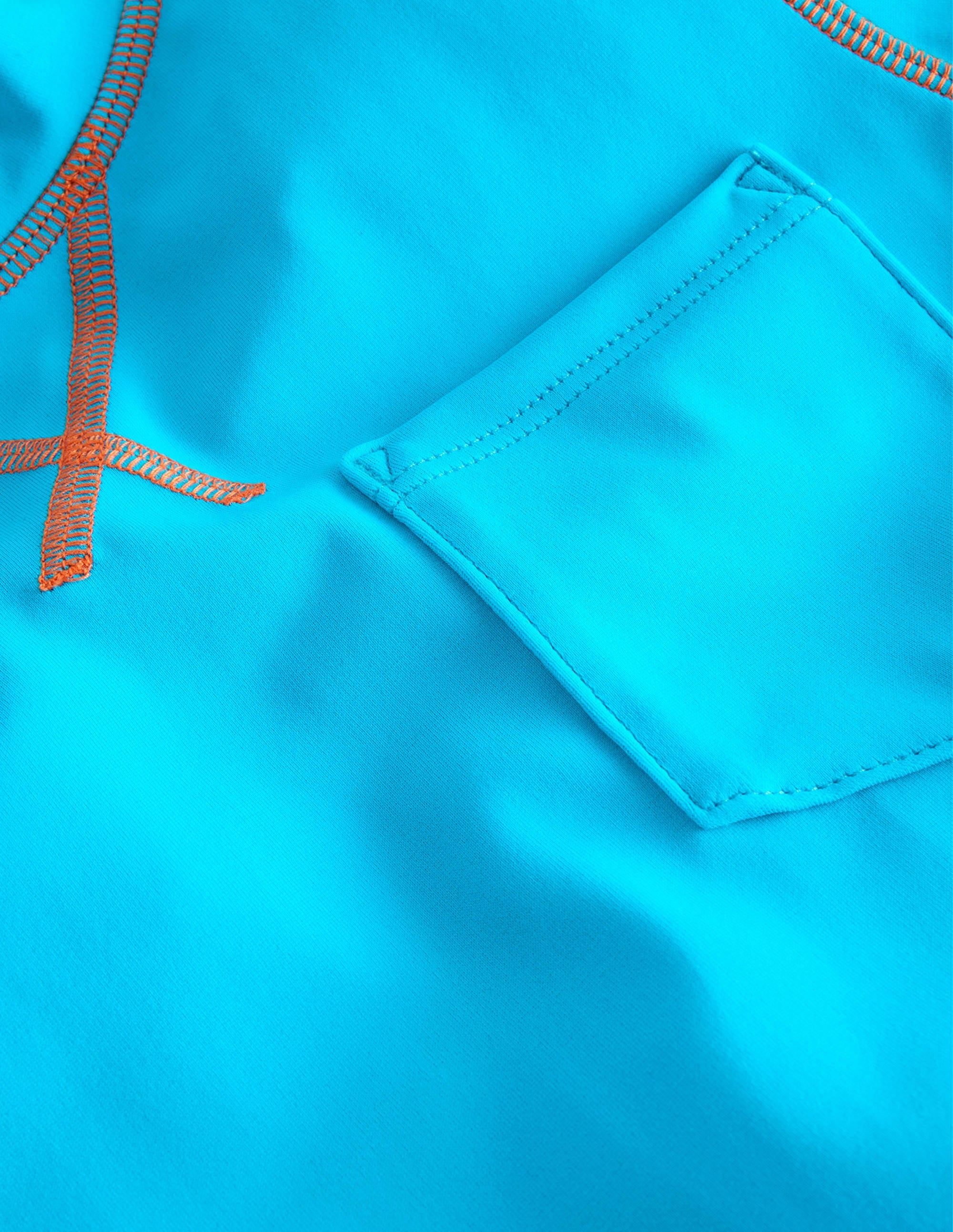Kurzärmliges Badeshirt-Karibikblau - Image 3