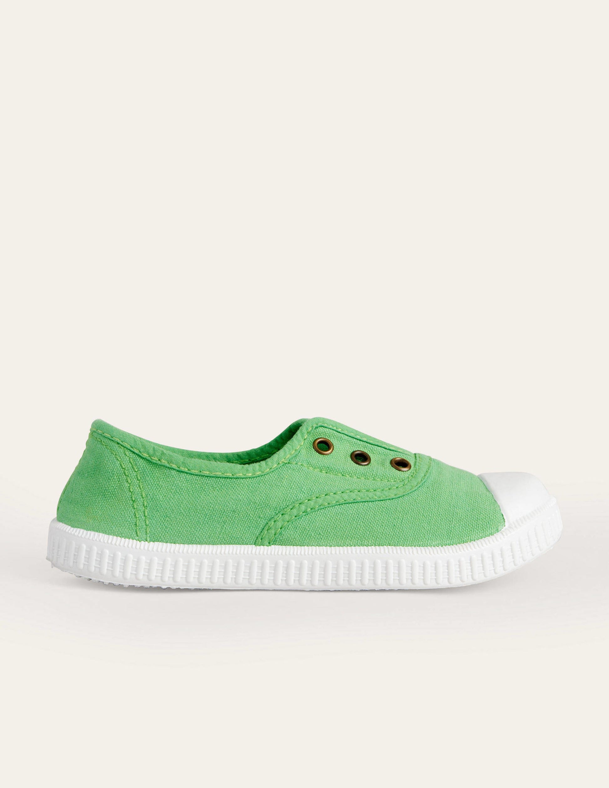 Chaussures sans lacets en toile à enfiler-Vert-1