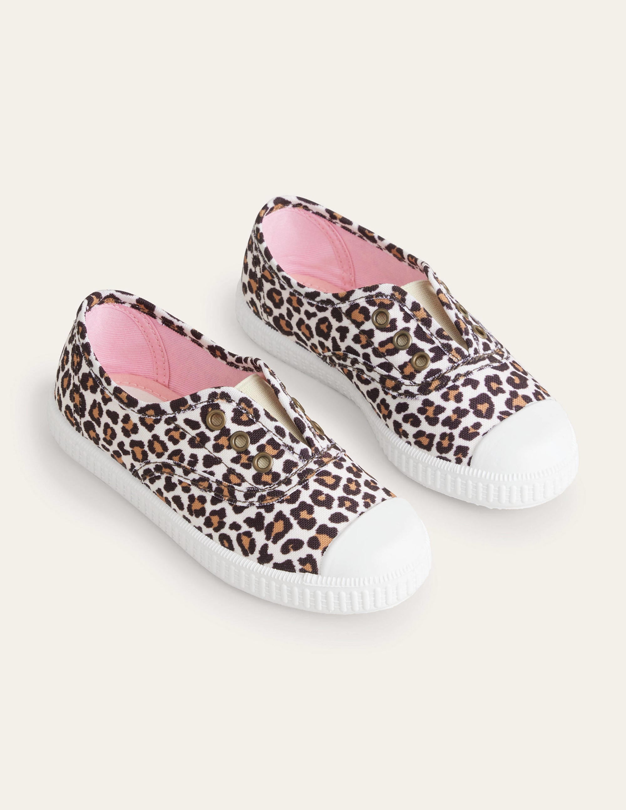 Laceless Canvas Pull-ons-Leopard - Image 2
