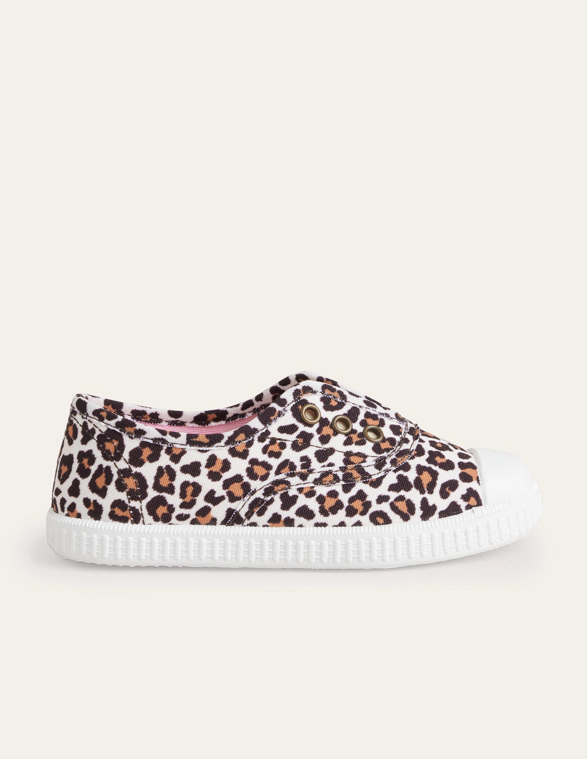 Laceless Canvas Pull-ons-Leopard - Image 1