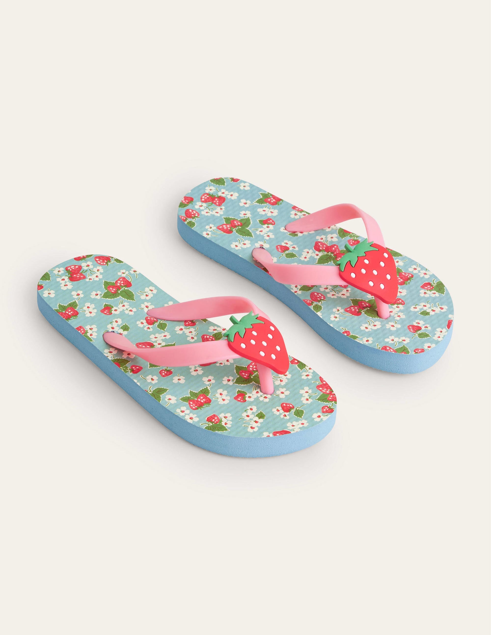 Flip-Flops (Mädchen)-Erdbeerrosa, Blumenmuster - Image 2