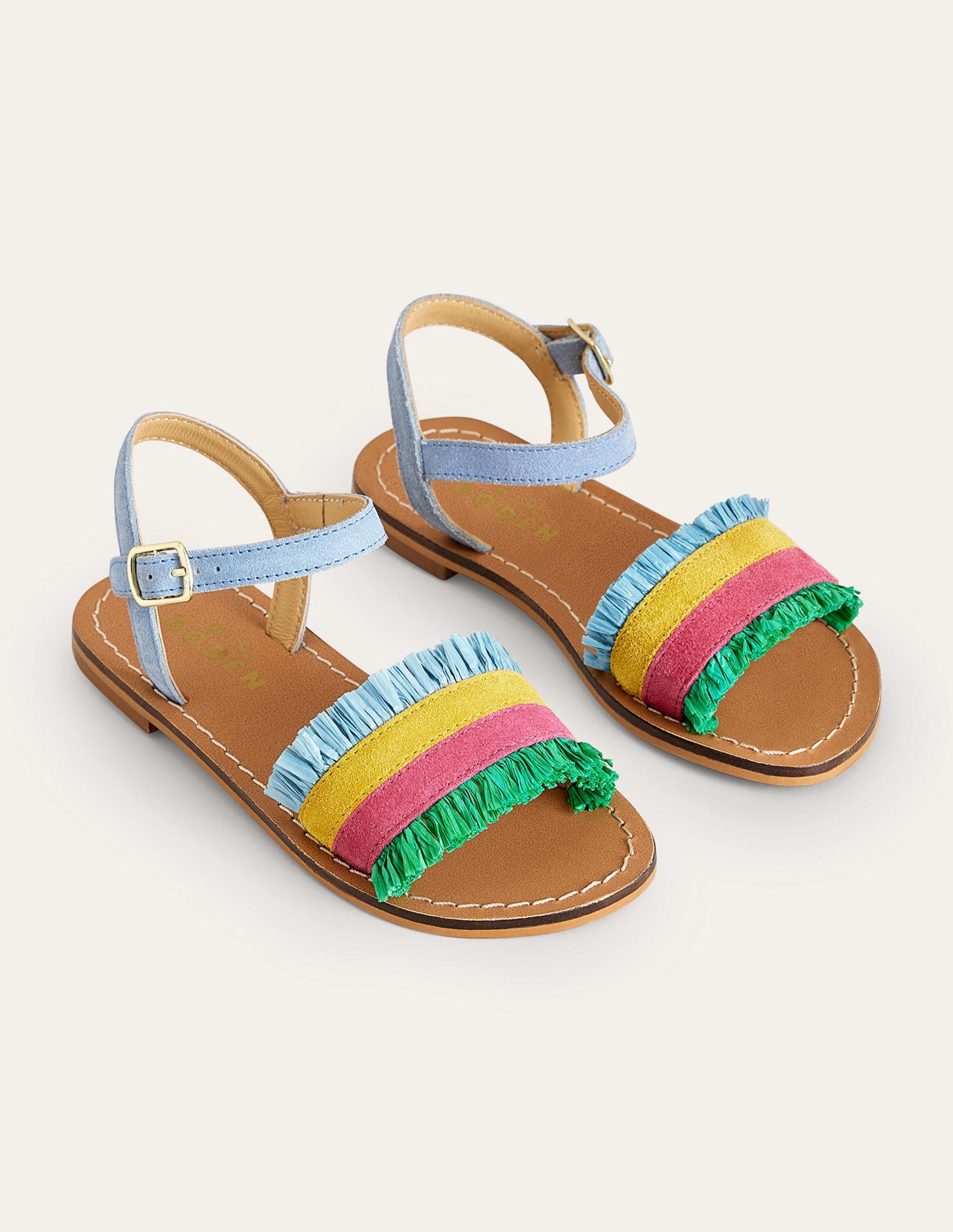 Sandalen mit Bastdetails-Bunt - Image 2