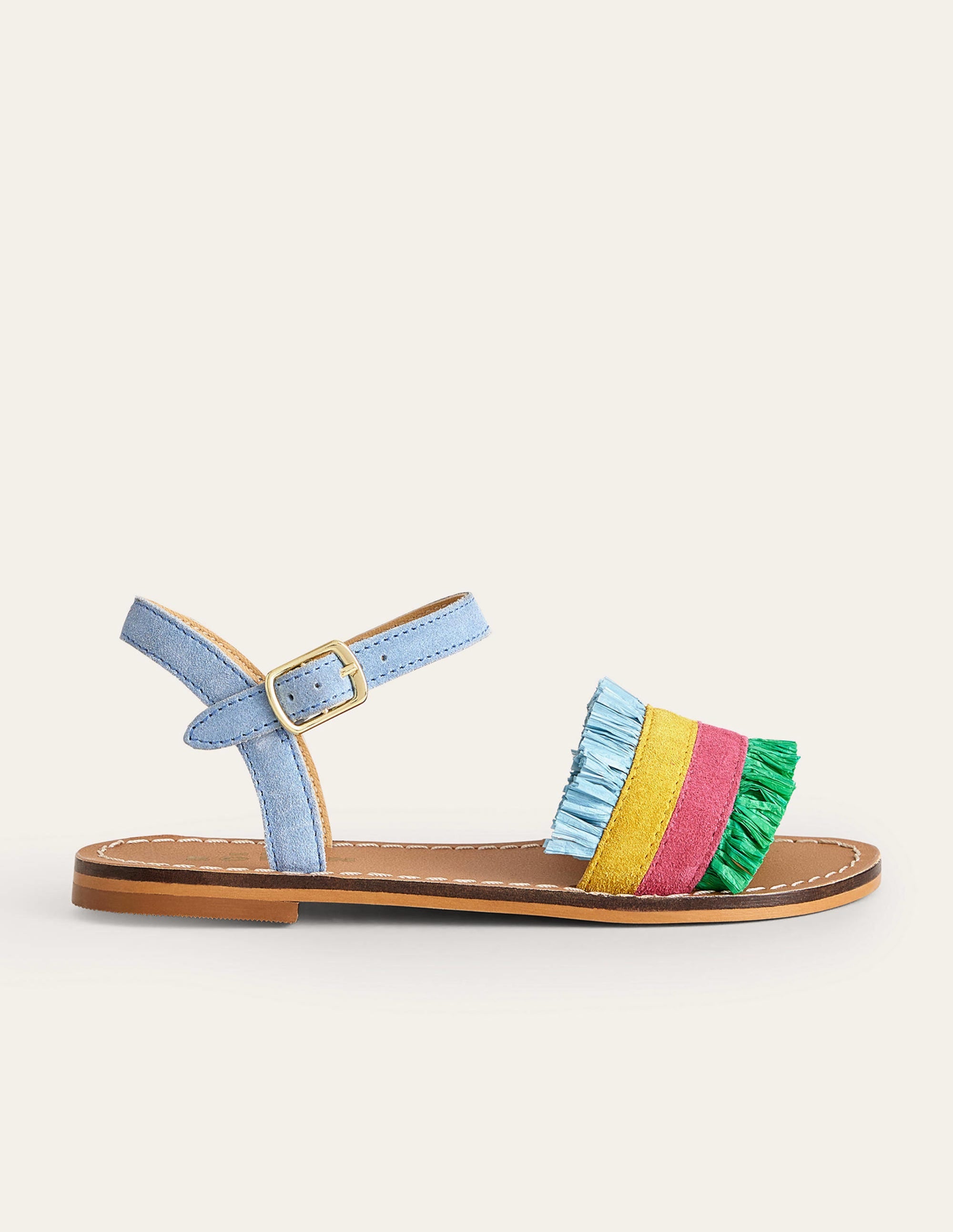 Sandalen mit Bastdetails-Bunt - Image 1