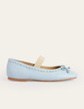 Ballerines en cuir-Bleu Provence