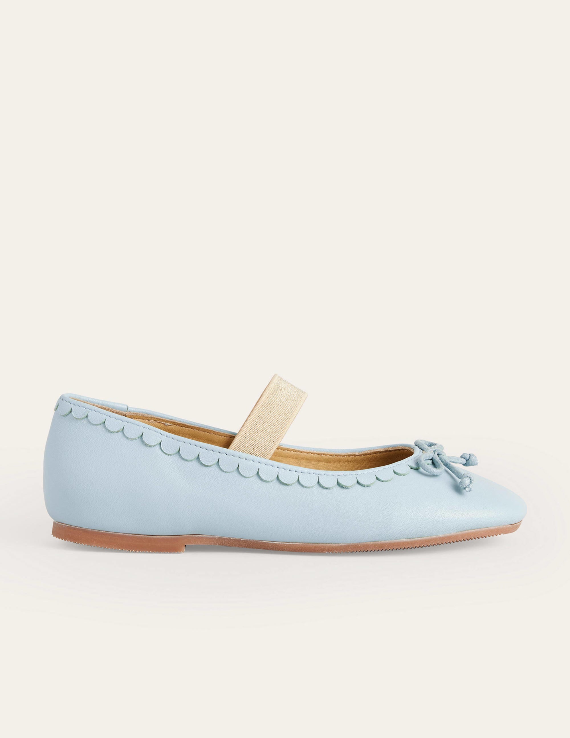 Ballerines en cuir-Bleu Provence - Image 1