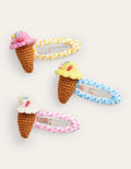 Haarclips im 3er-Pack-Vichykaros, Eiscreme