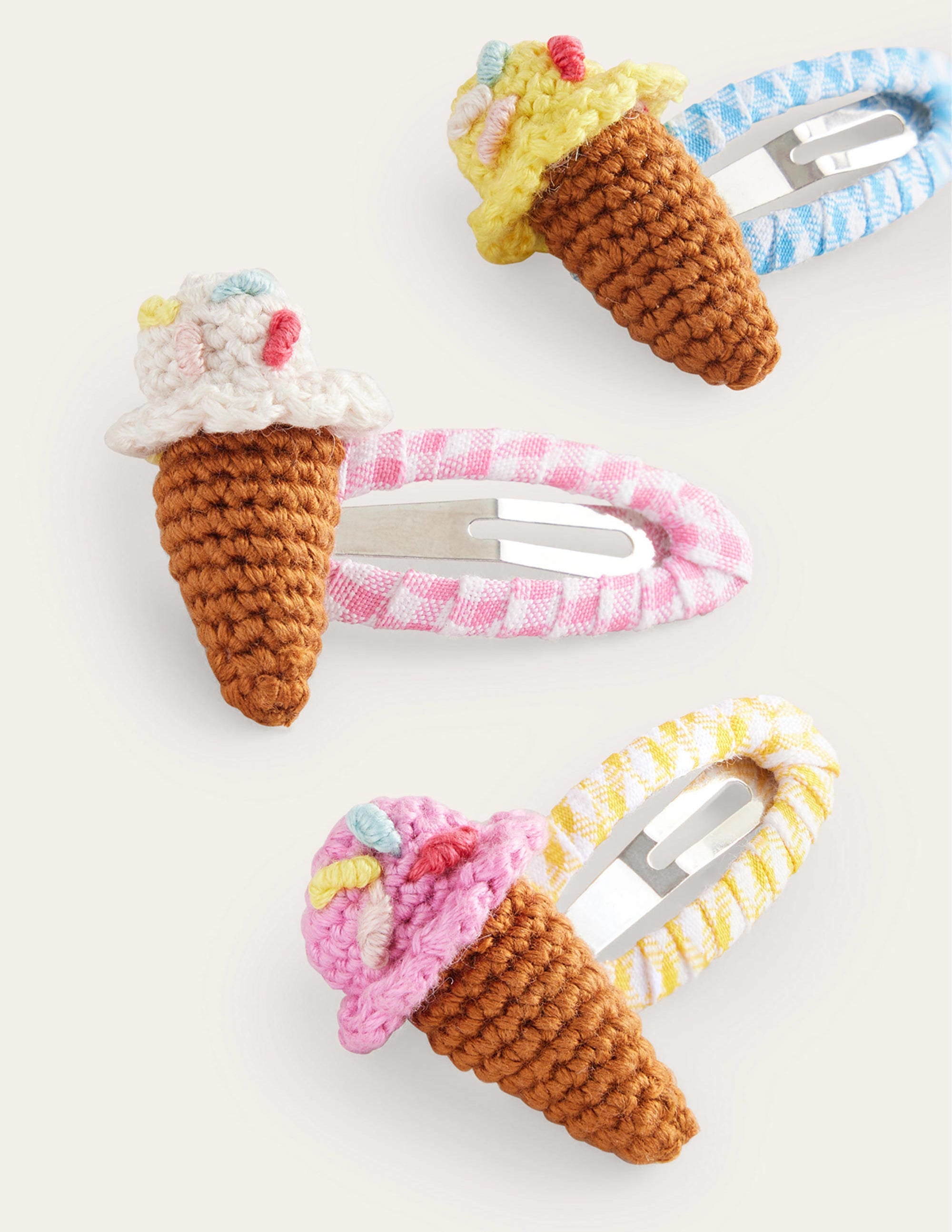 3 barrettes à cheveux-Glaces vichy - Image 2