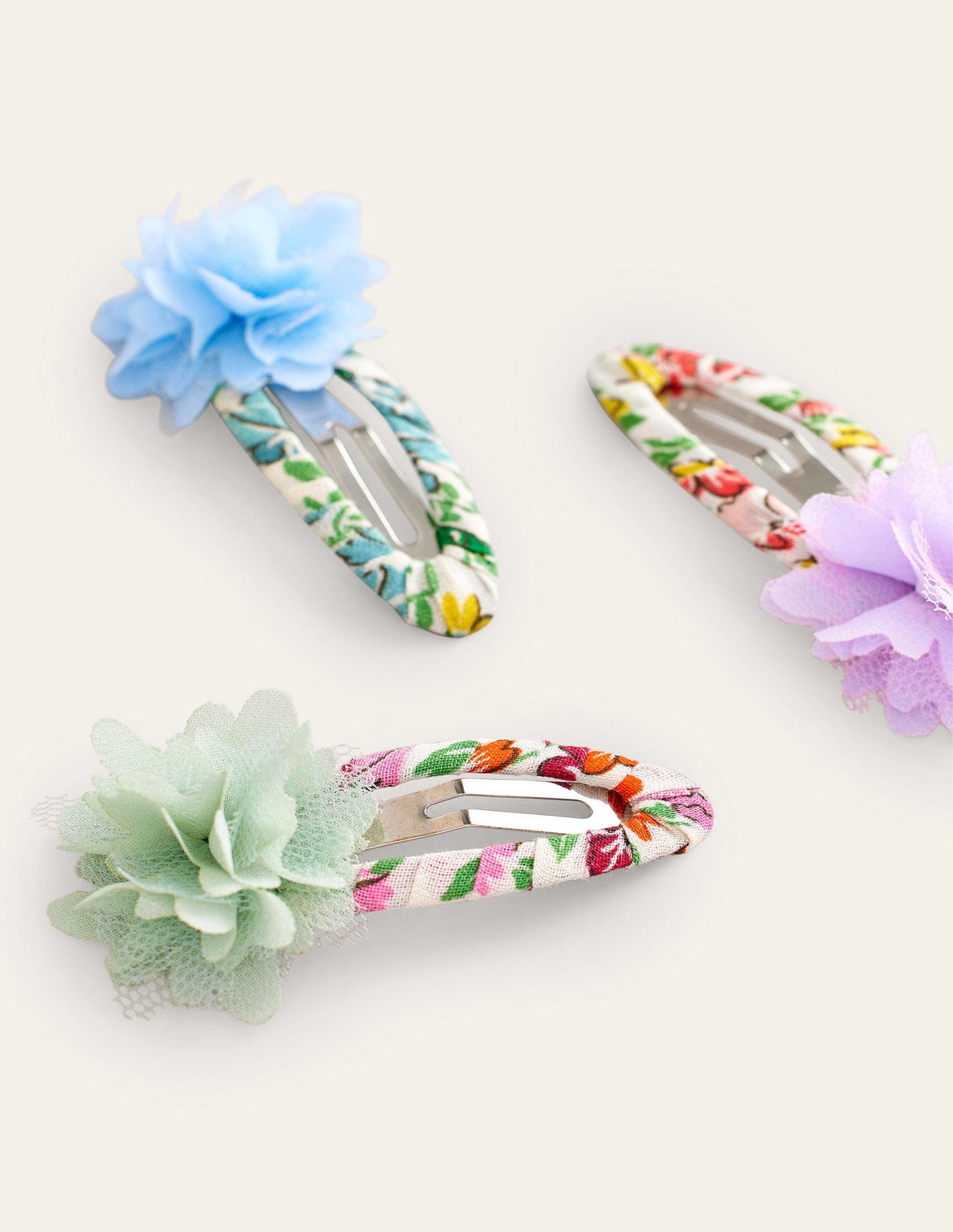 3 Pack Hair Clips-Multi Floral