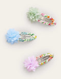 Haarclips im 3er-Pack-Bunt Blumenmuster