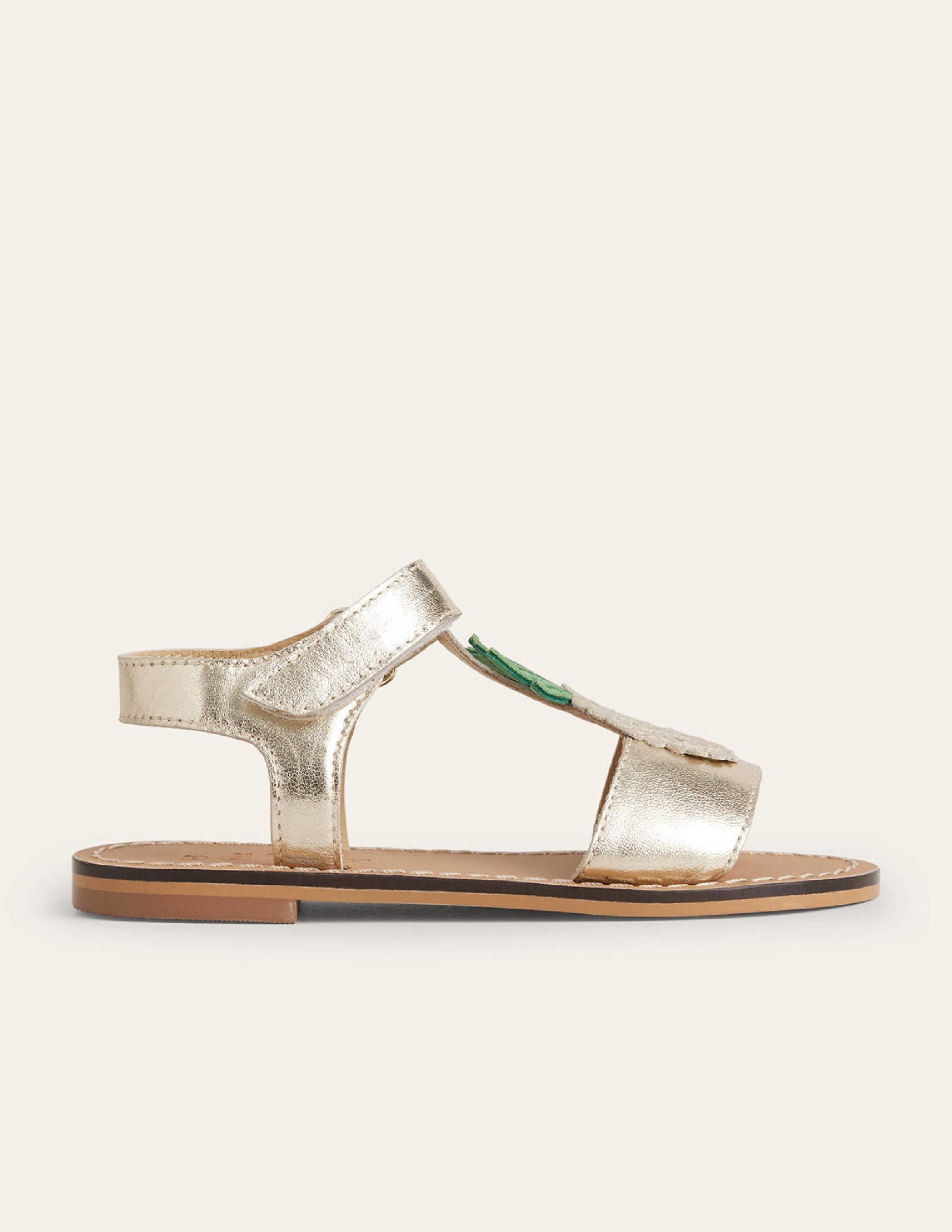 Originelle Sandalen-Gold-Metallic, Ananas - Image 1
