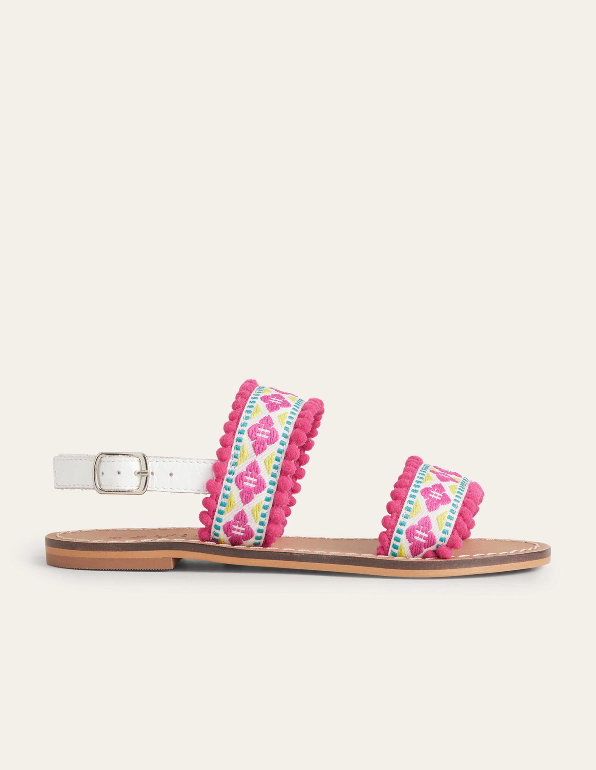 Embroidered Sandals-Multi - Image 1