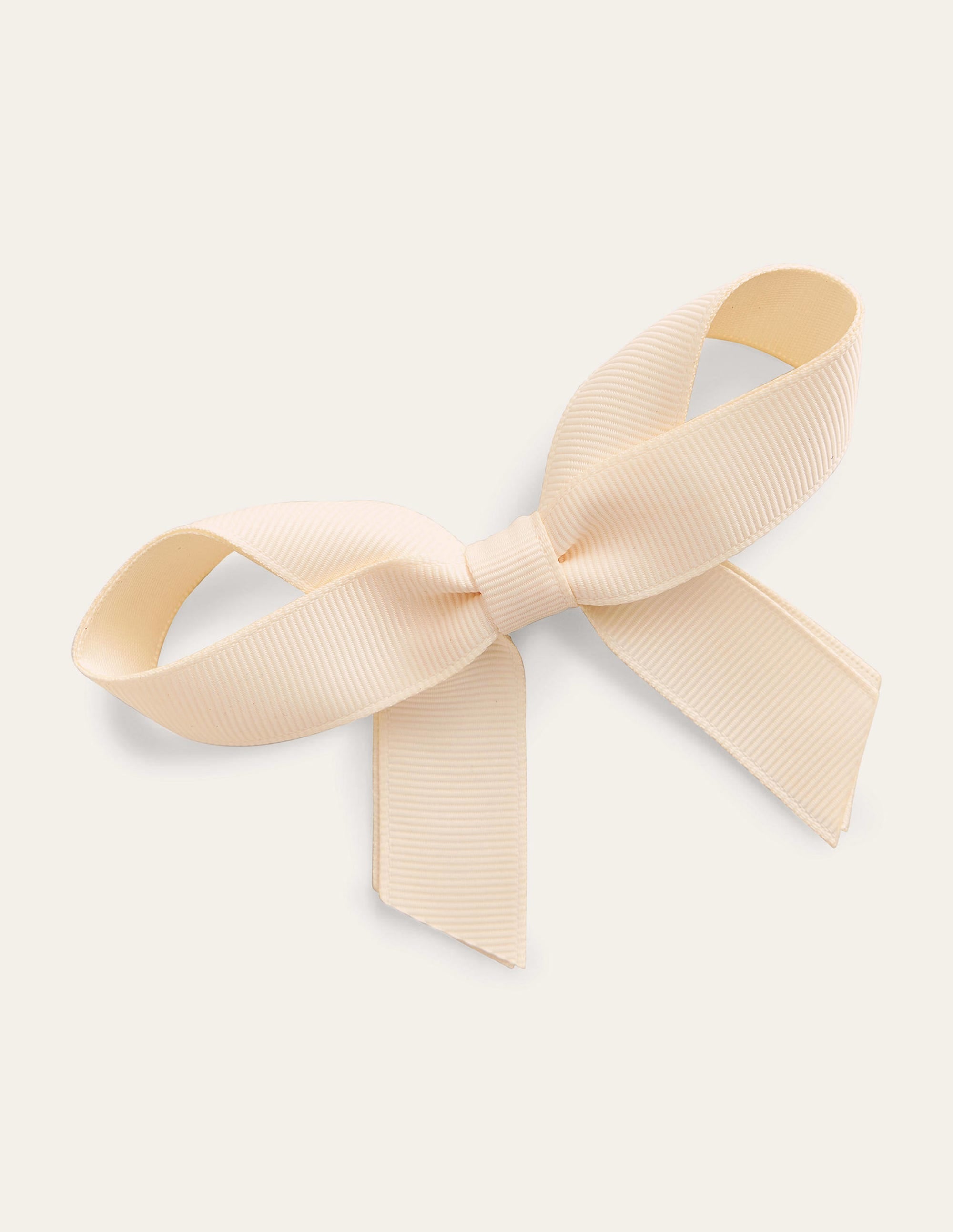 Grosgrain Hair Bow-Ivory - Image 1