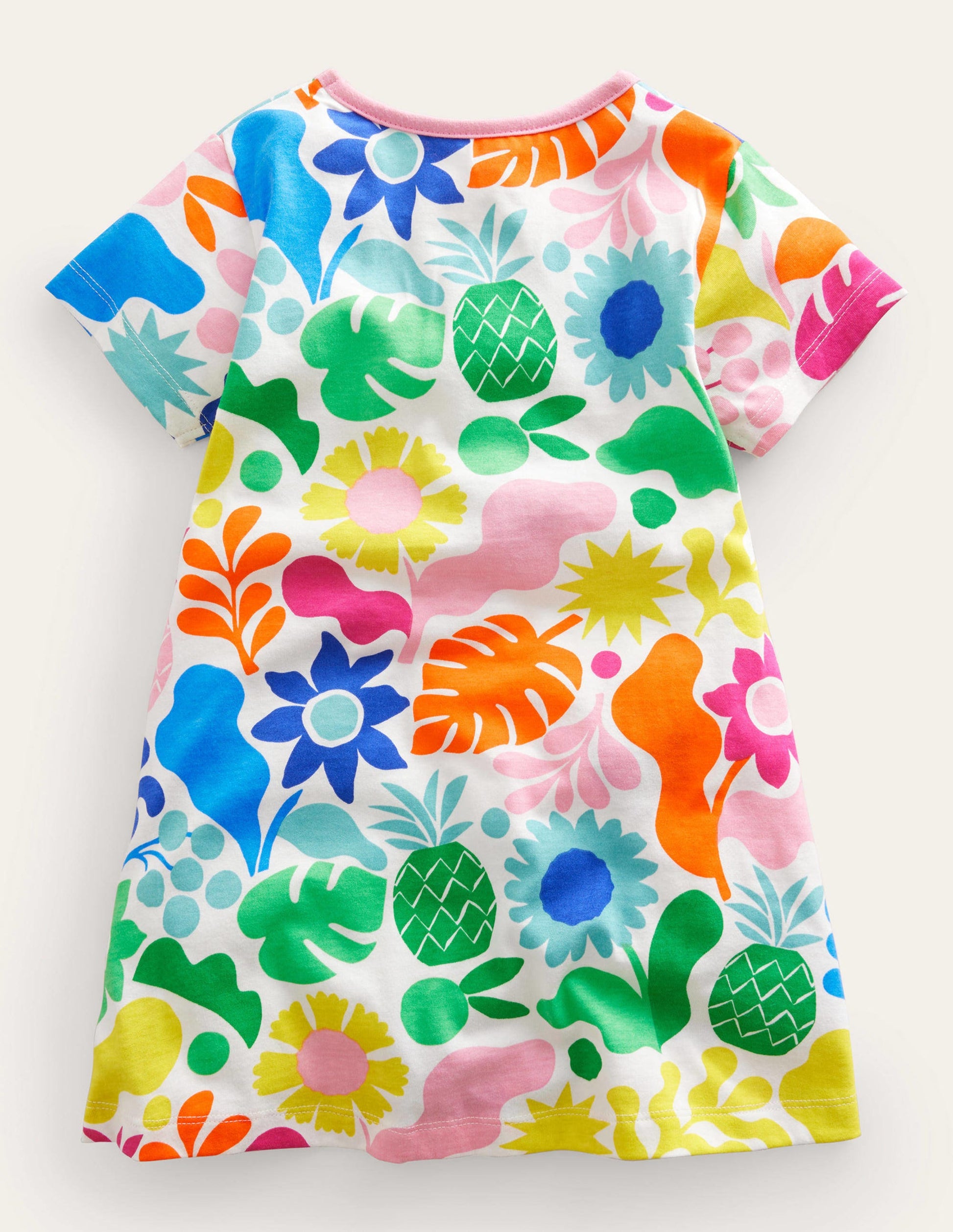 Short-sleeved Printed Tunic-Multi Holiday Floral-2