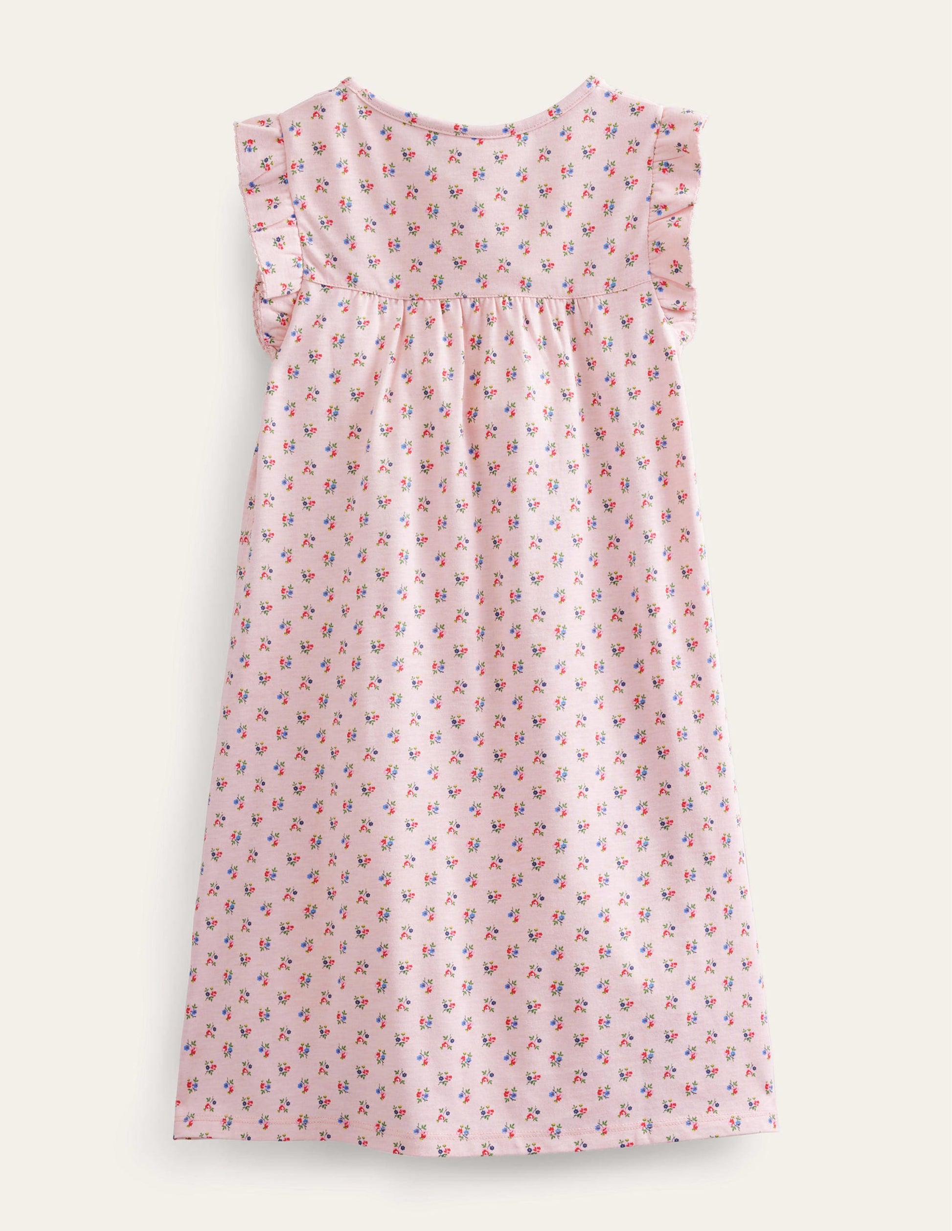 Printed Short-sleeved Nightie-Provence Dusty Pink Floral-2