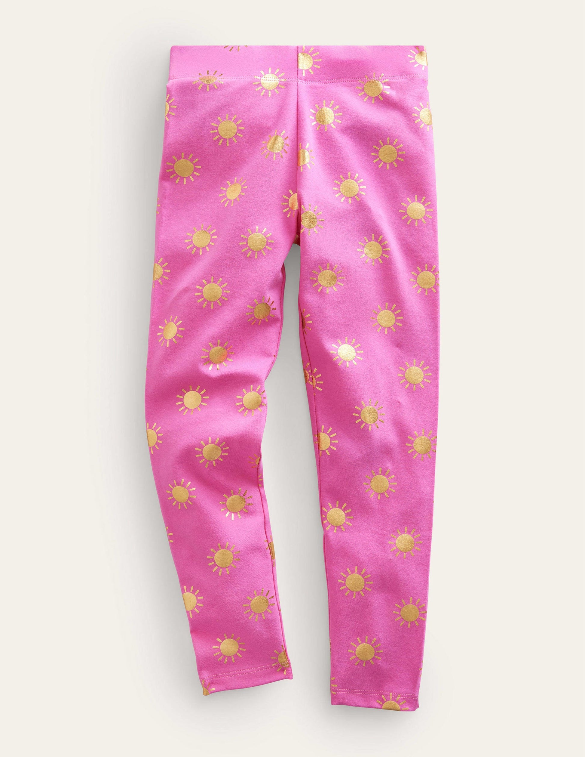 Legging fun-Rose bonheur/soleils dorés-1
