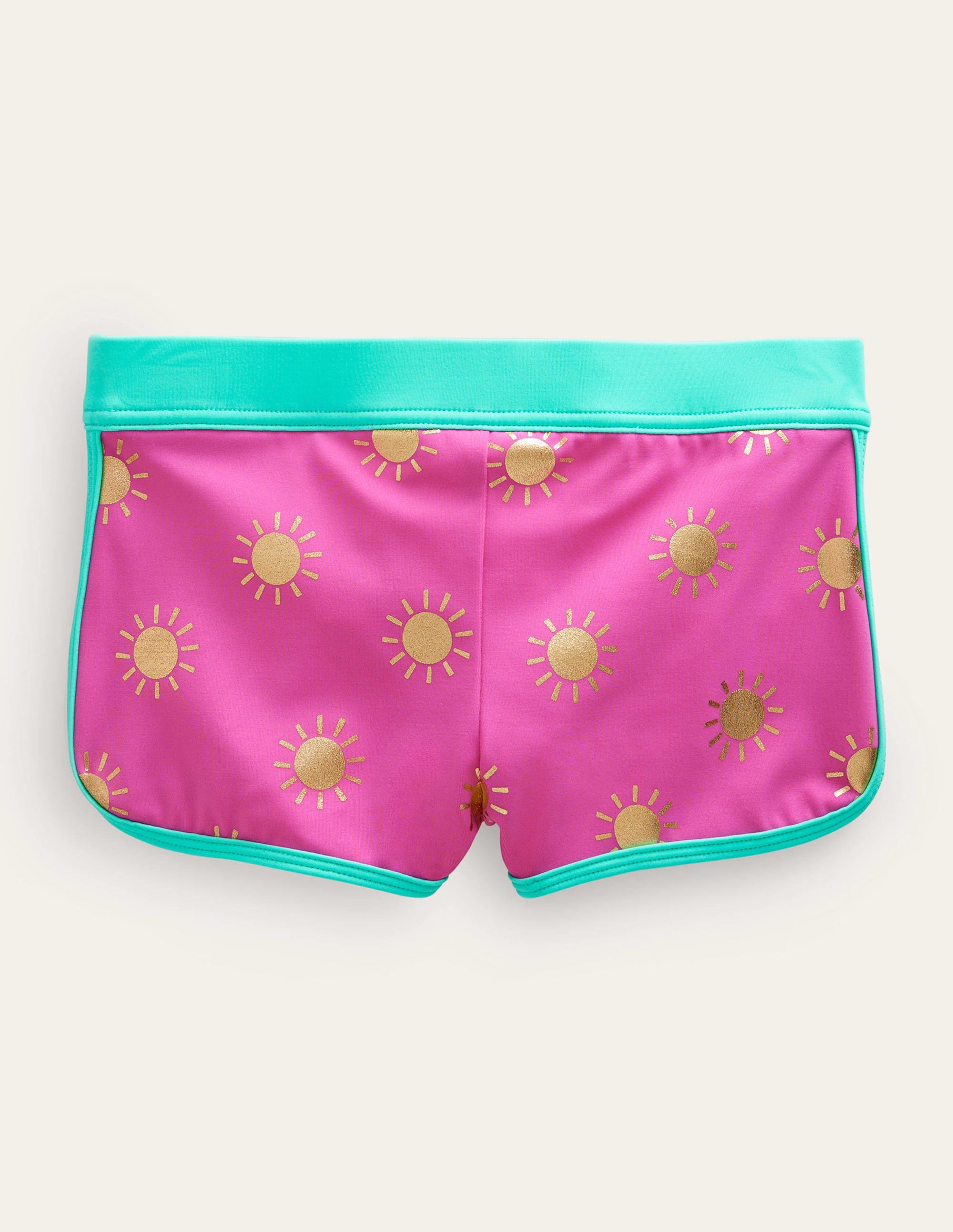 Gemusterte Badeshorts-Rosarot, Goldfolien-Sonnen - Image 2