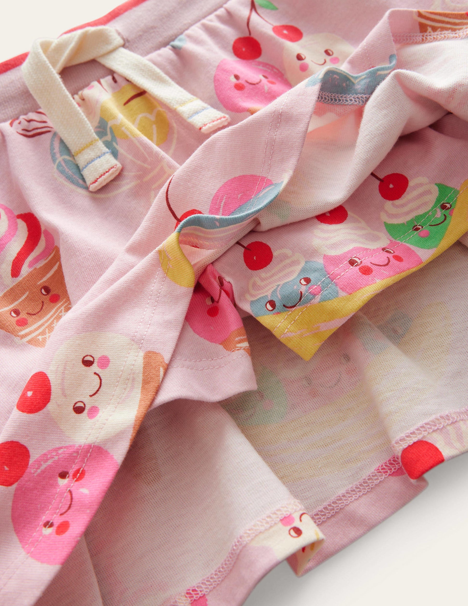 Jupe-short imprimée en jersey-Glaces roses-3